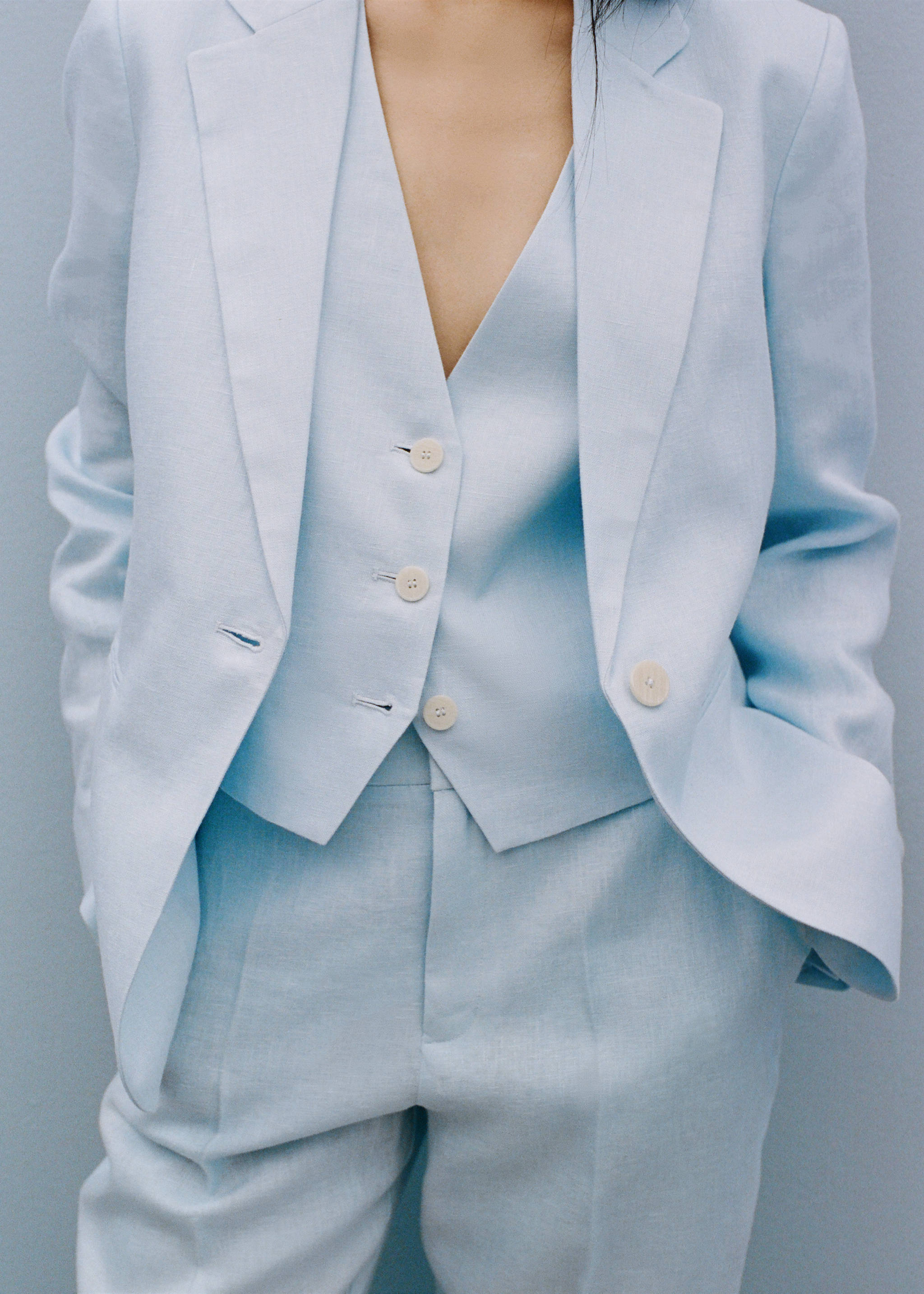 Chaleco traje lino - Detalle del artículo 7