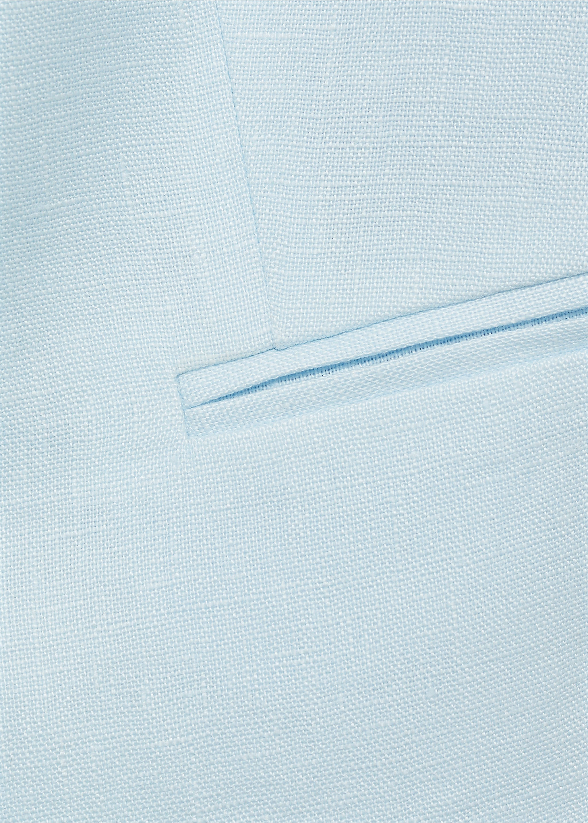 Chaleco traje lino - Detalle del artículo 0, Azul celeste. Ref: 87027163-00.