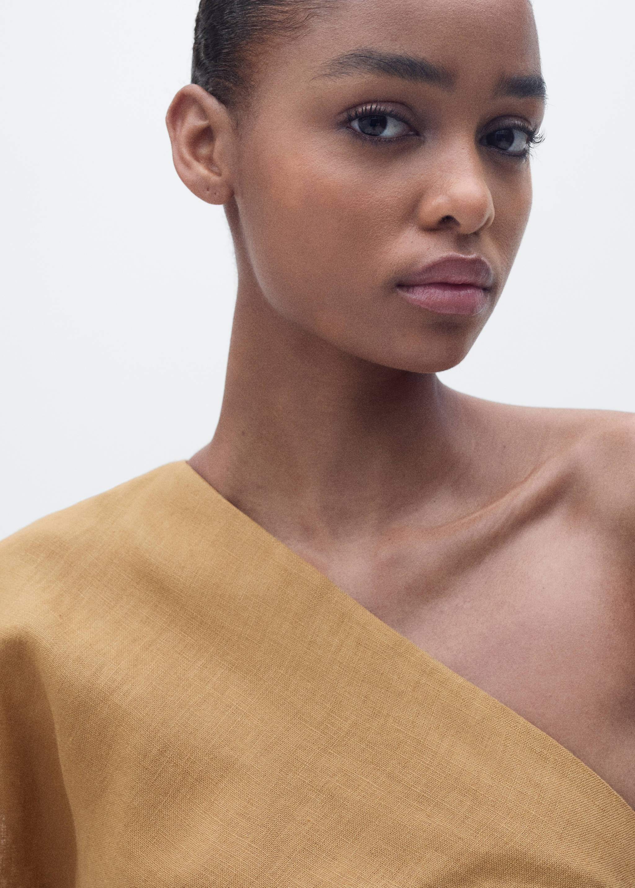 Asymmetrical linen dress - Details of the article 1