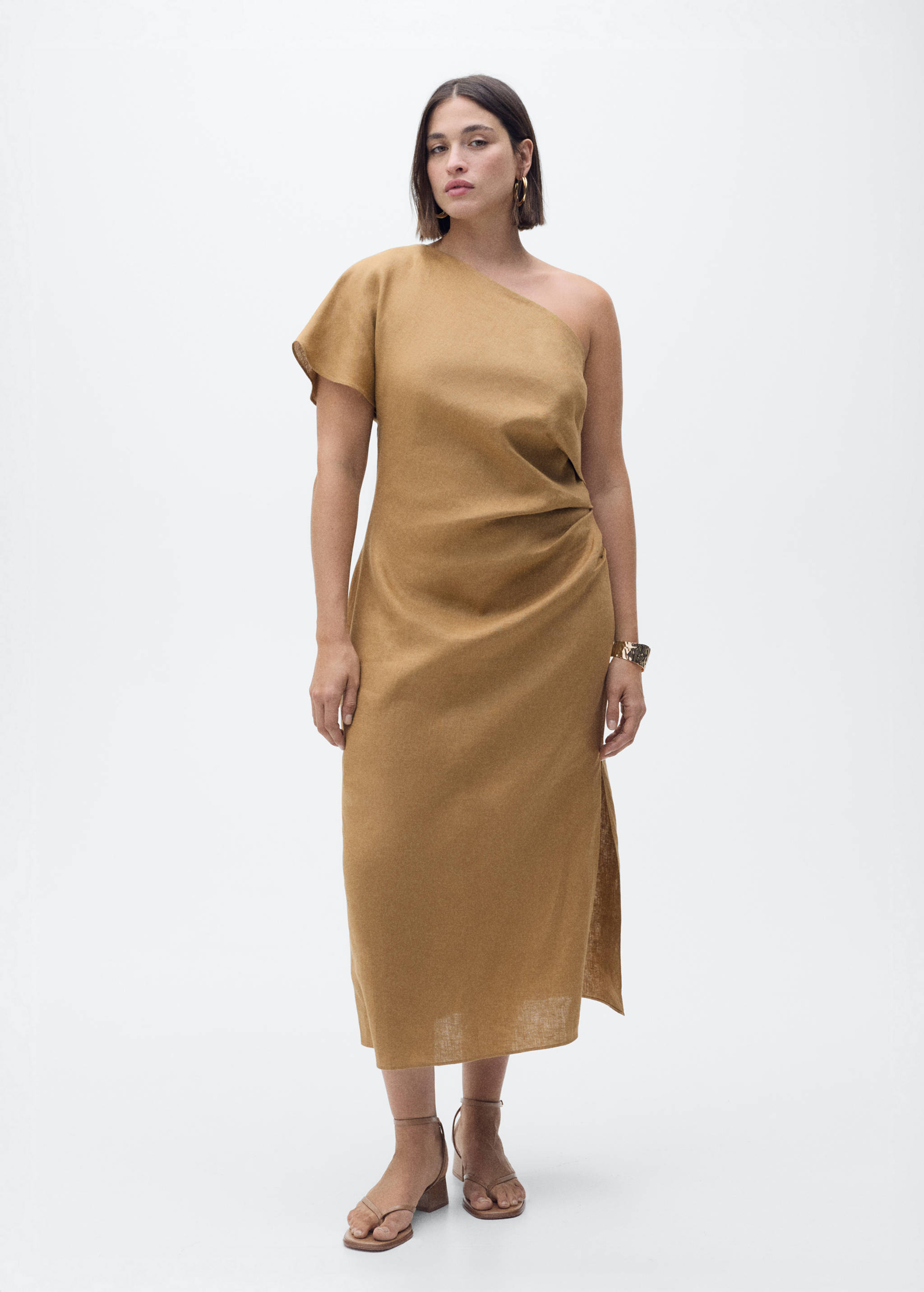 Asymmetrical linen dress - Details of the article 3