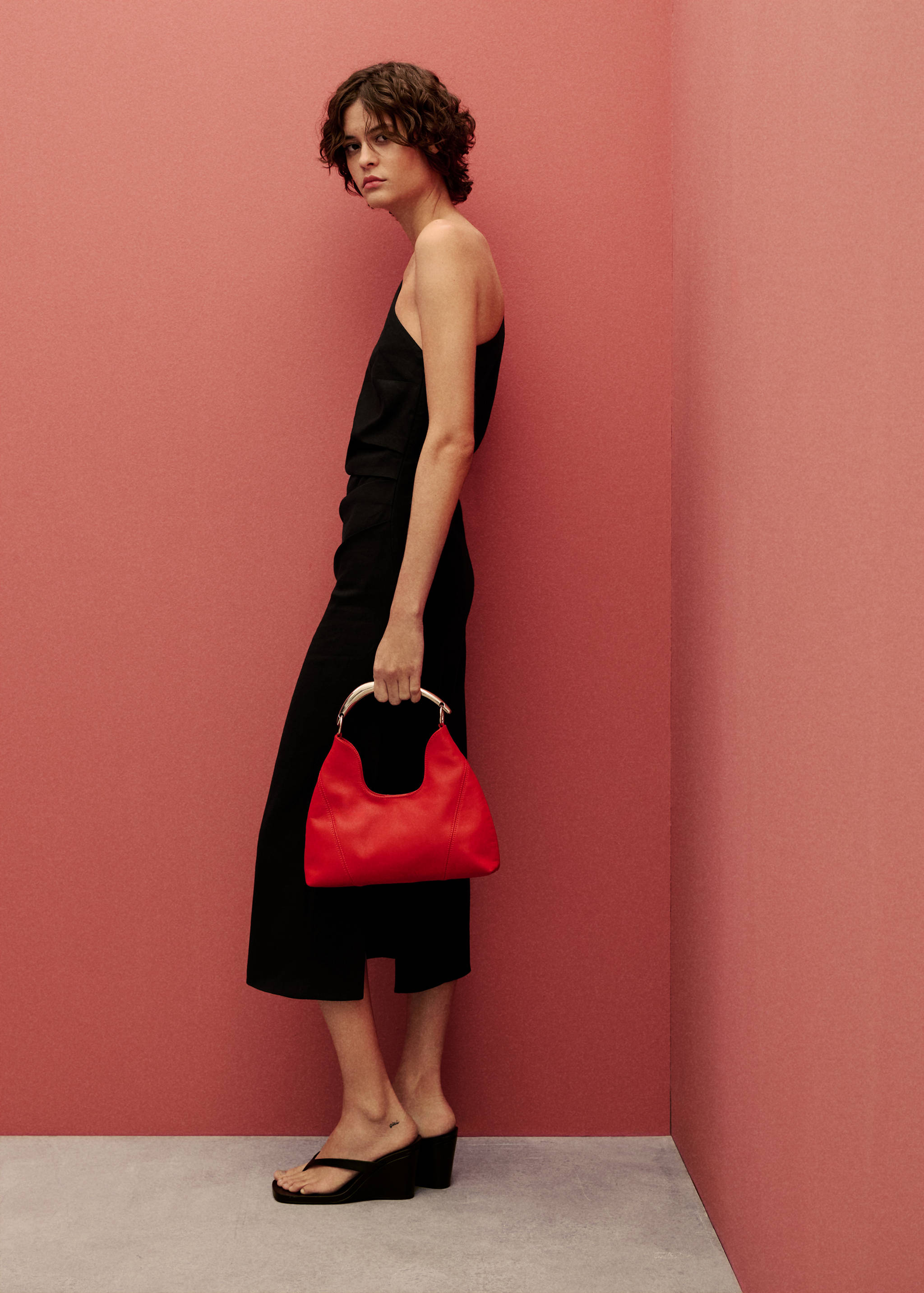 Asymmetrical linen dress - Details of the article 2