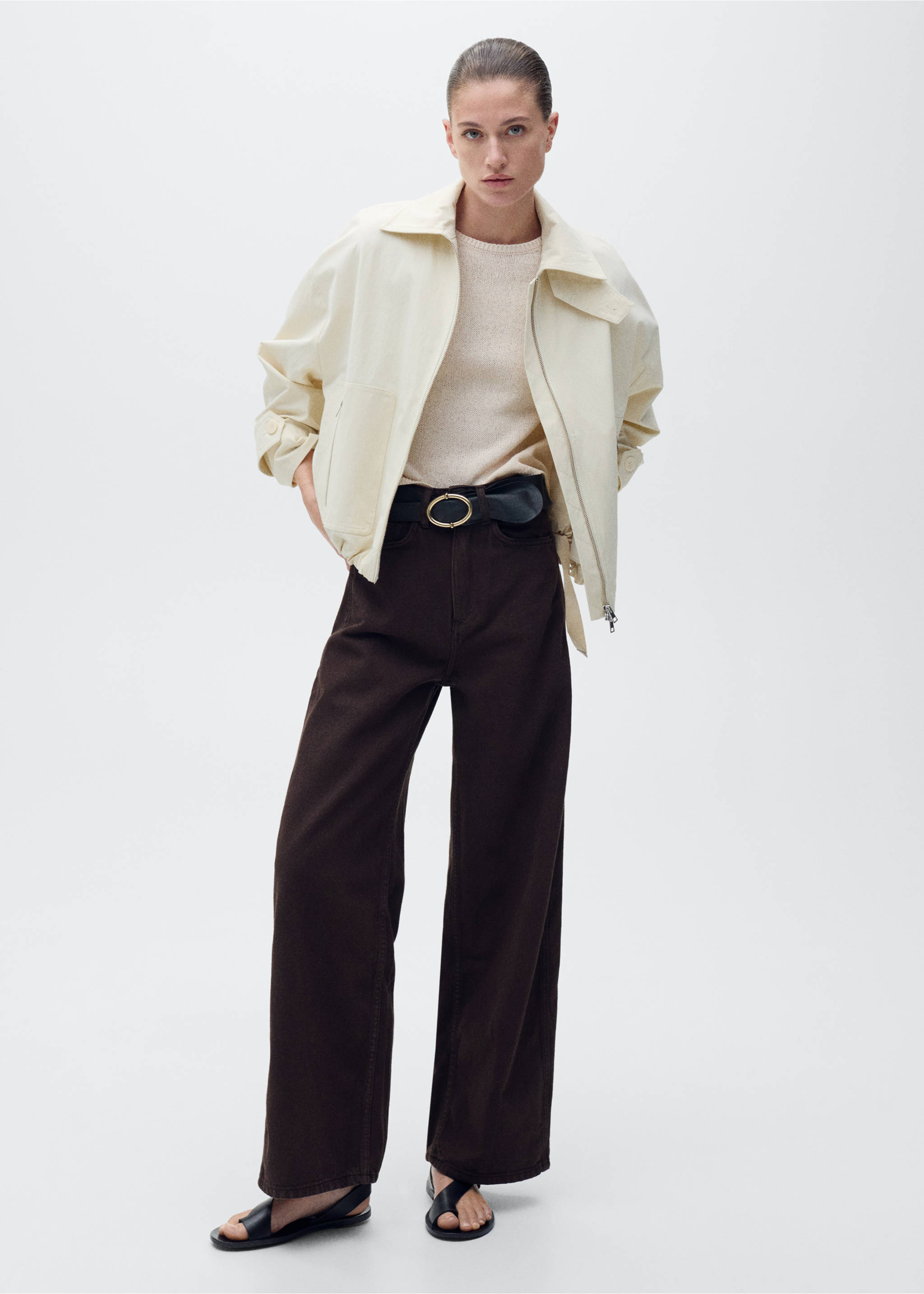 Jersey Baumwolle Strick mit kurzen Ärmeln - Allgemeine Ansicht, Hellgrau/Pastellgrau. Ref: 87027166-00.