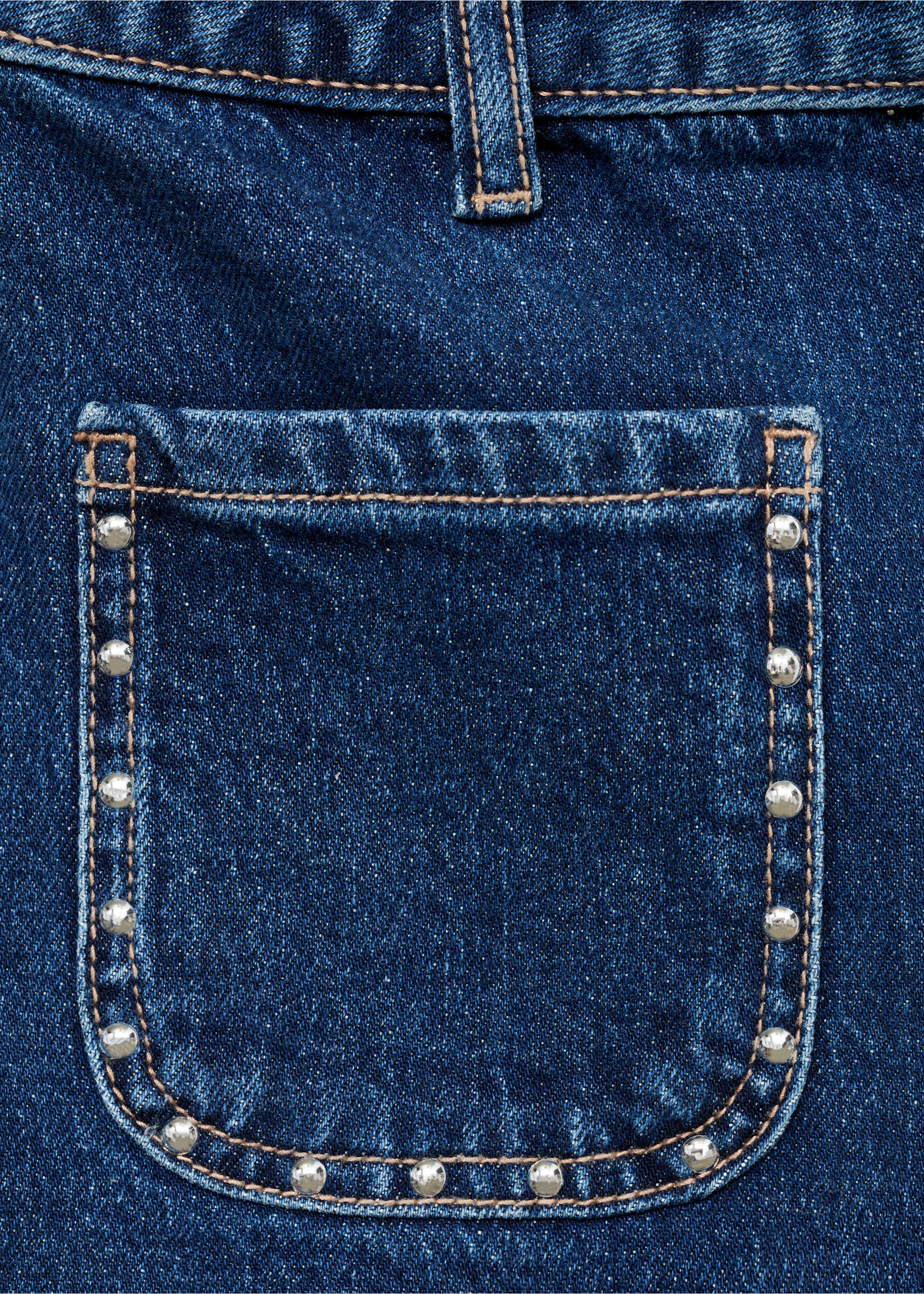 Shorts vaqueros tachuelas - Detalle del artículo 0, Azul oscuro. Ref: 87027168-00.