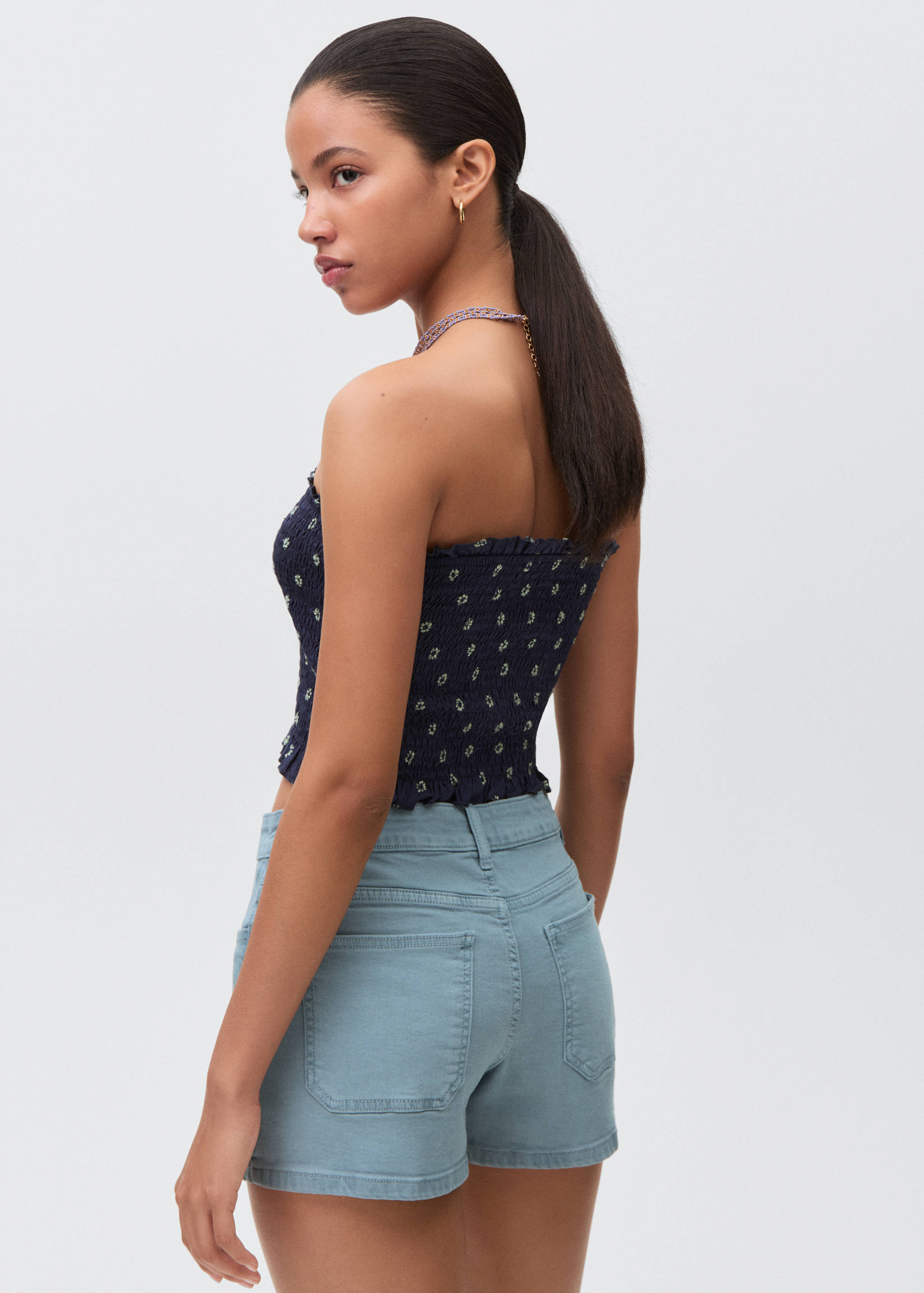 Shorts texans rectes - Revers de l'article
