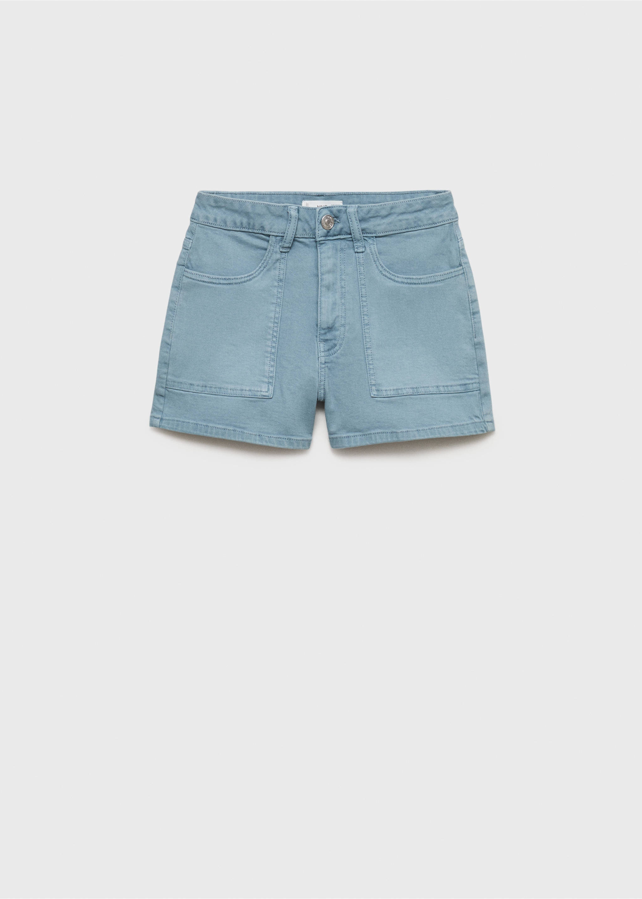 Shorts vaqueros rectos - Artículo sin modelo, Azul. Ref: 87027169-00.