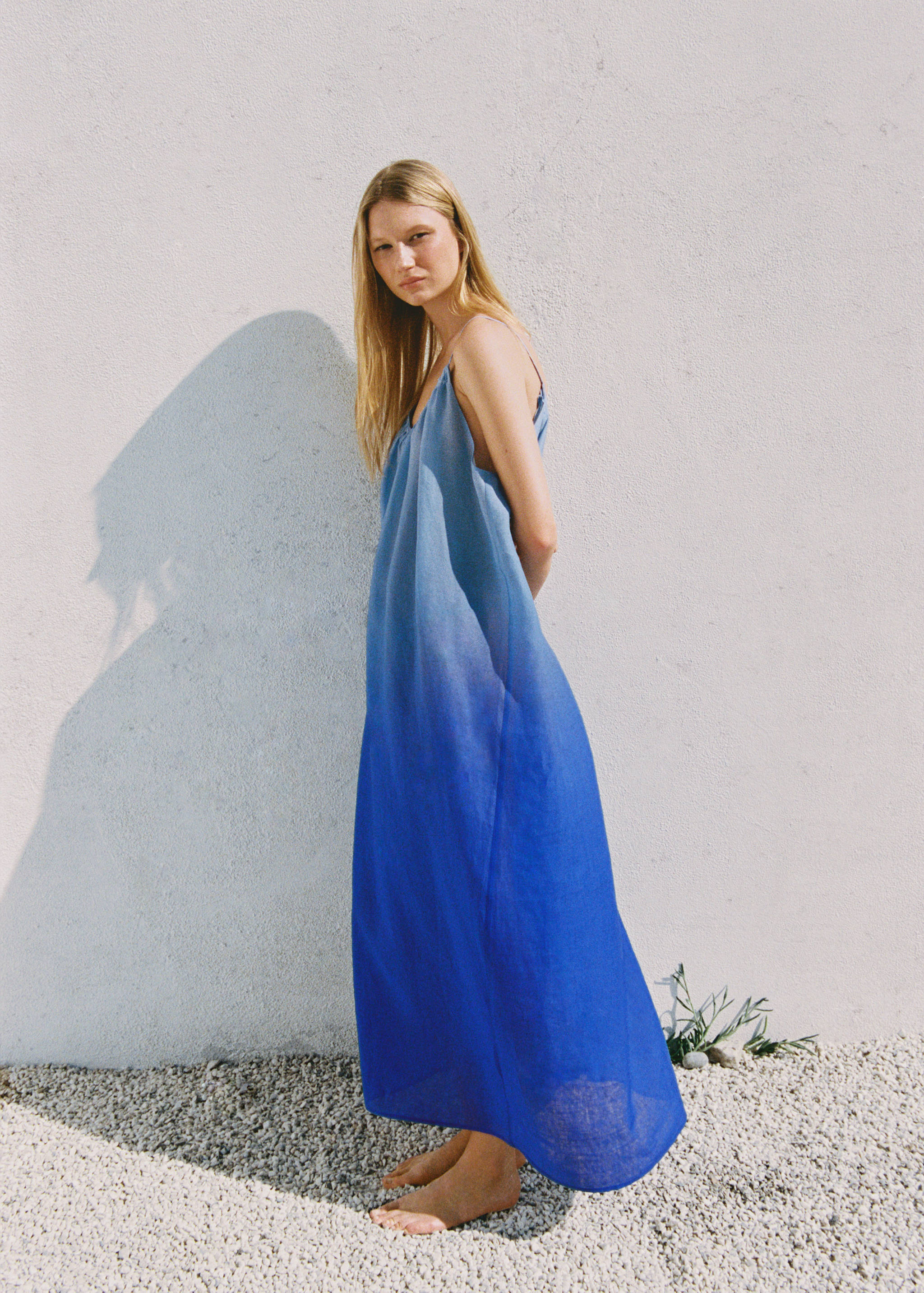 Ramie nightdress with degraded effect - Details of the article 7