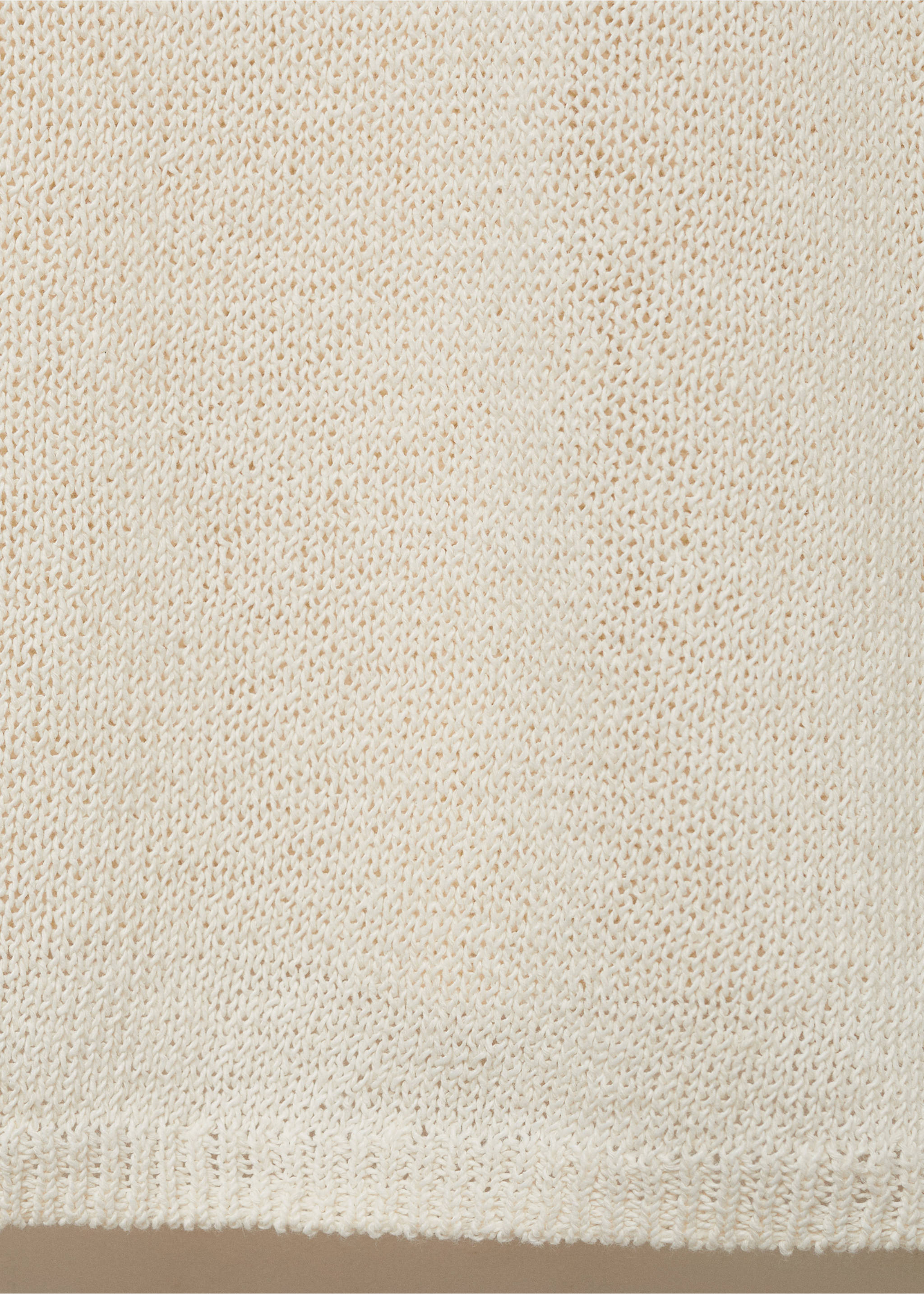 Boat-neck knitted sweater - Details of the article 0, Ecru. Ref: 87027174-00.