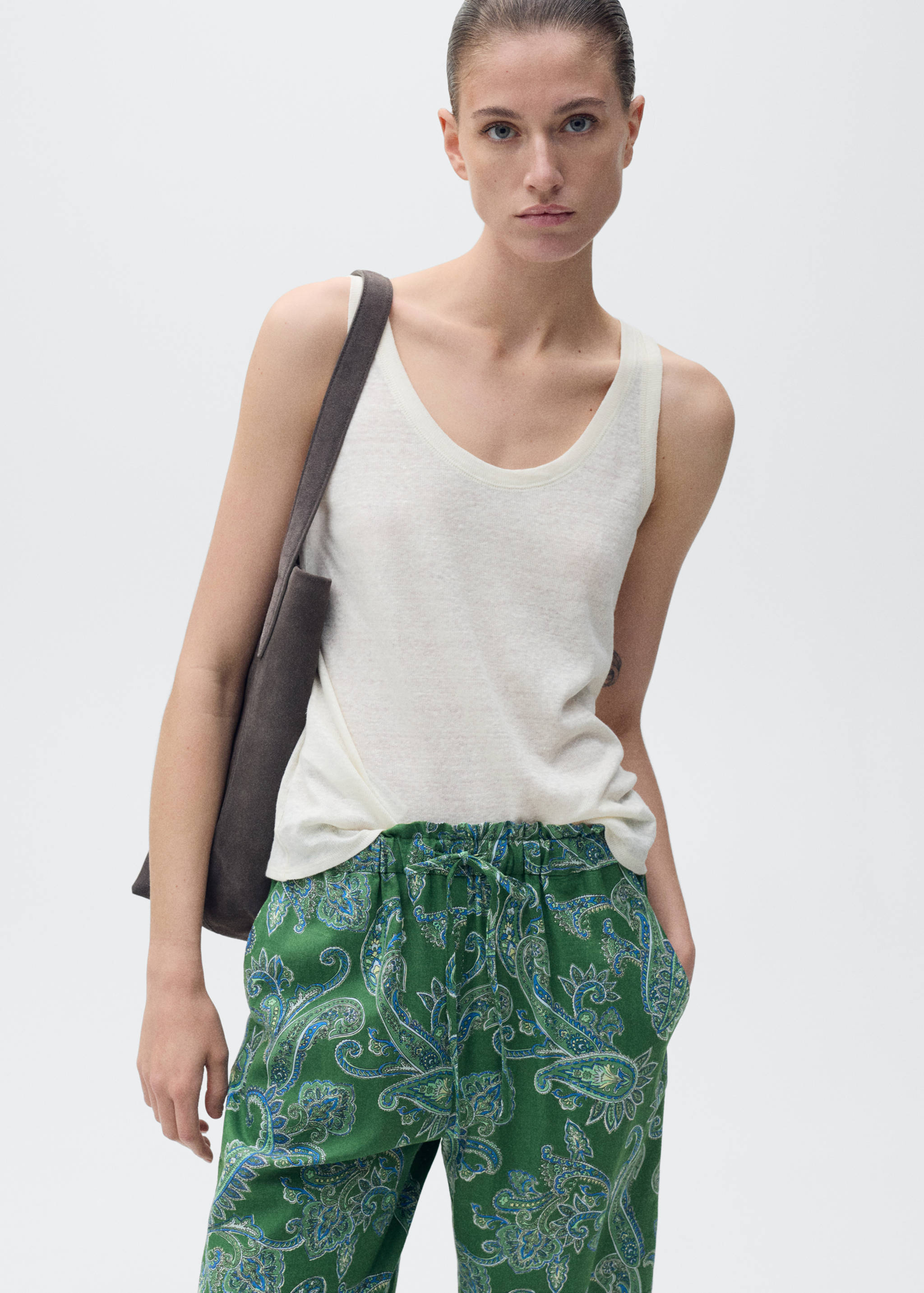 Paisley-print pants - Details of the article 1