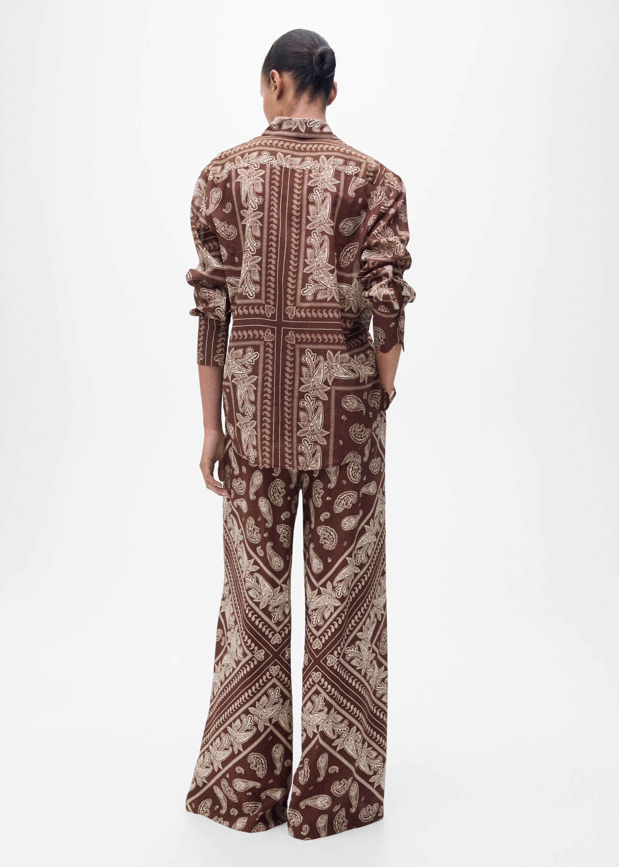Pantalón wide leg estampado paisley - Reverso del artículo