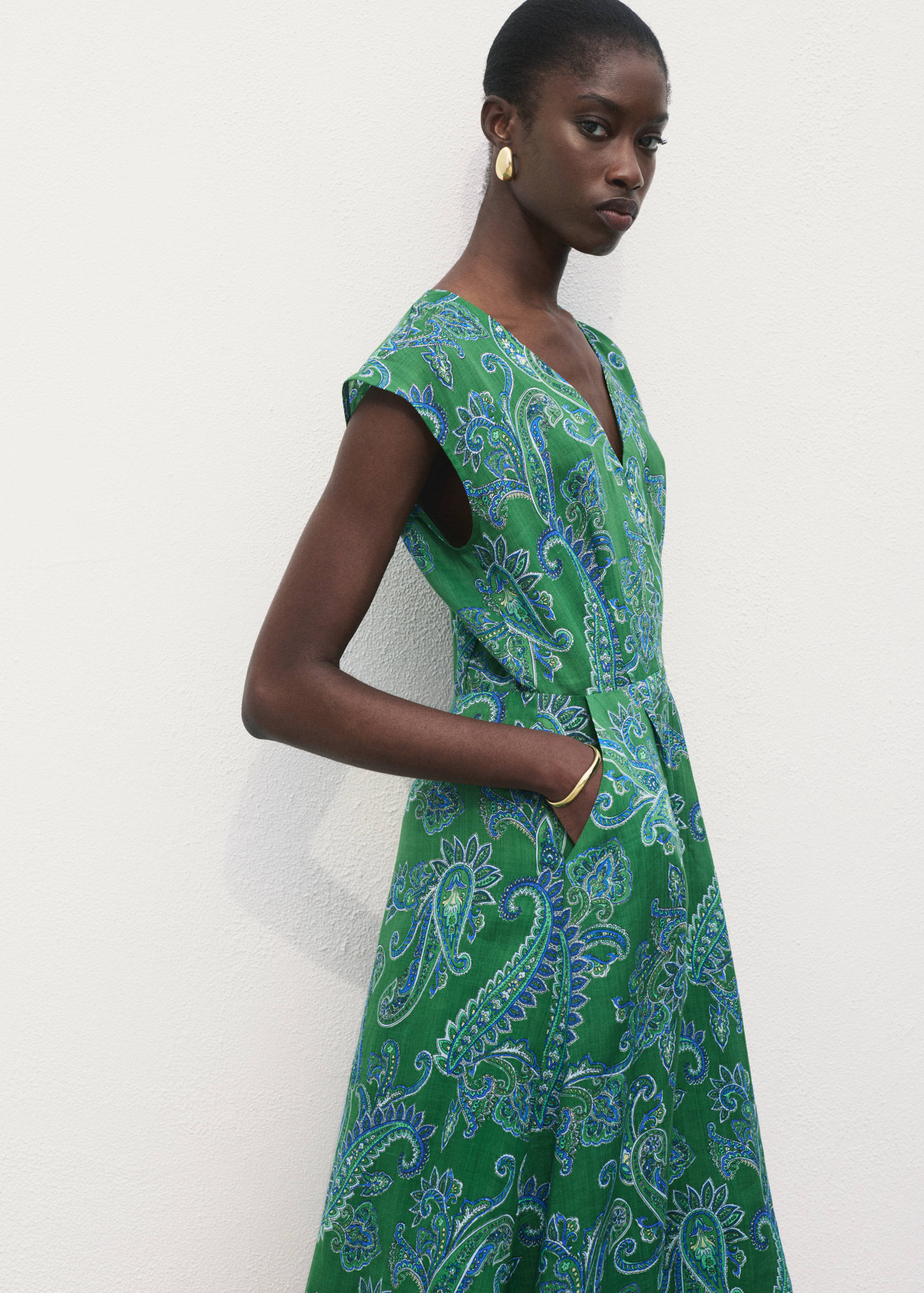 Ramie paisley dress - Medium plane