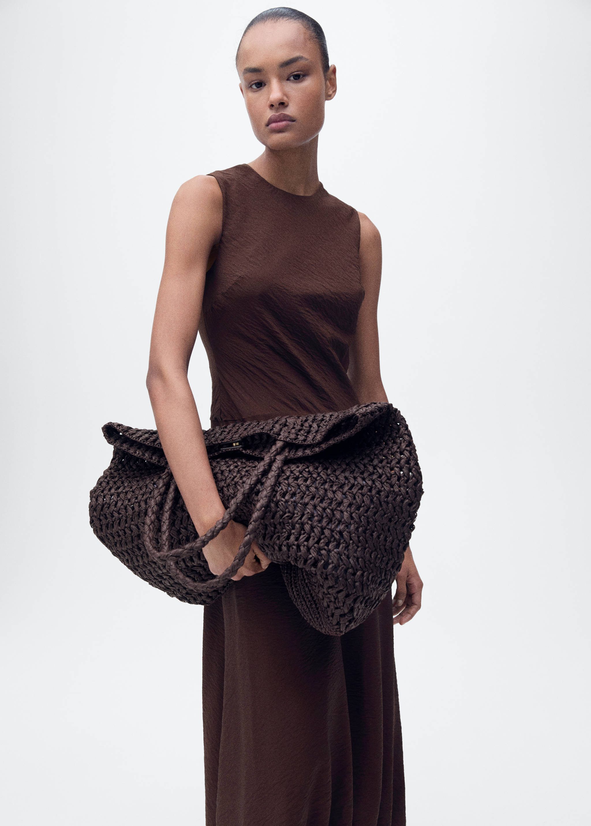 Midi-dress with puffed hem - Medium plane