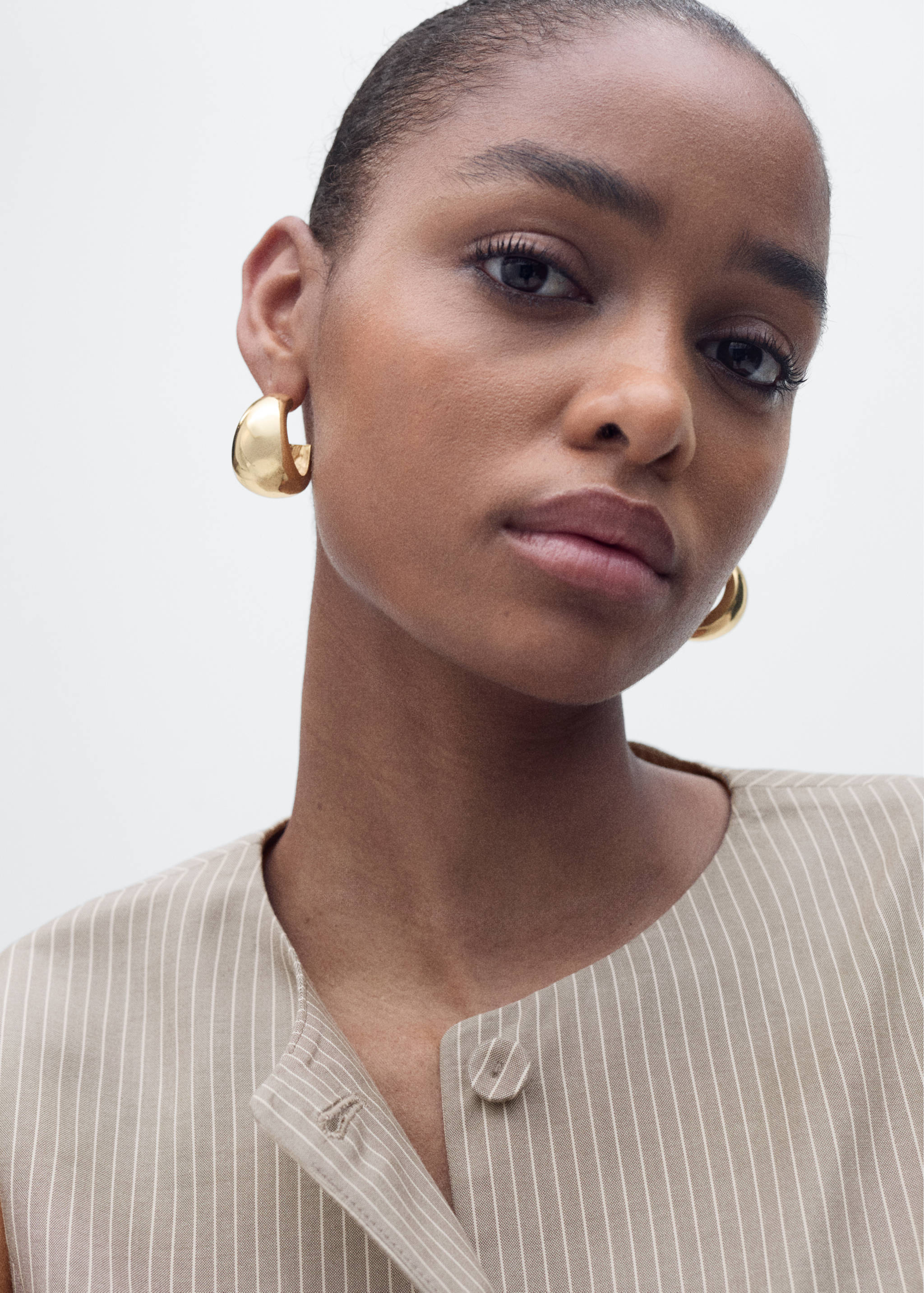 Striped lyocell suit vest - Details of the article 1