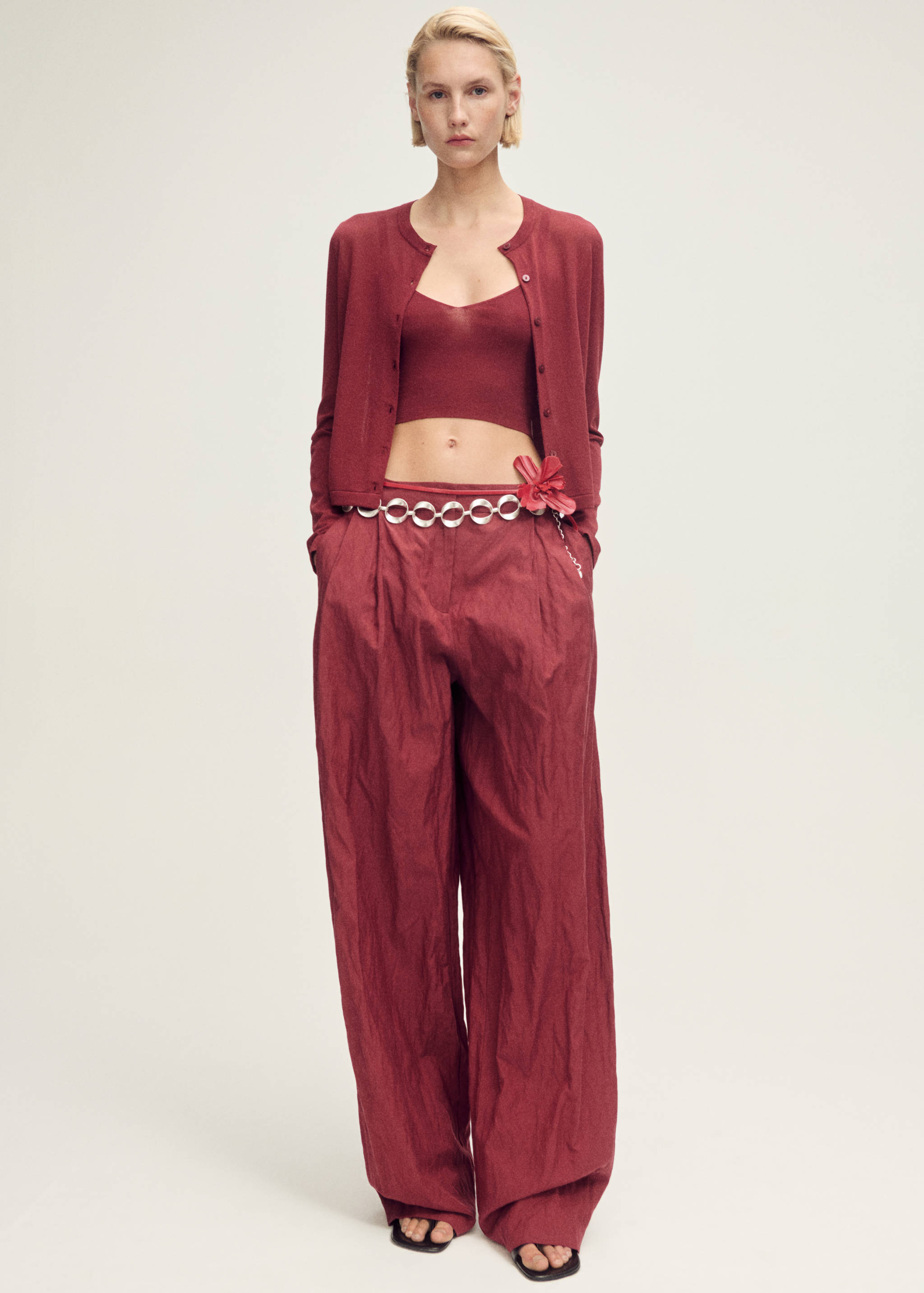 Fine-knit crop top - General plane