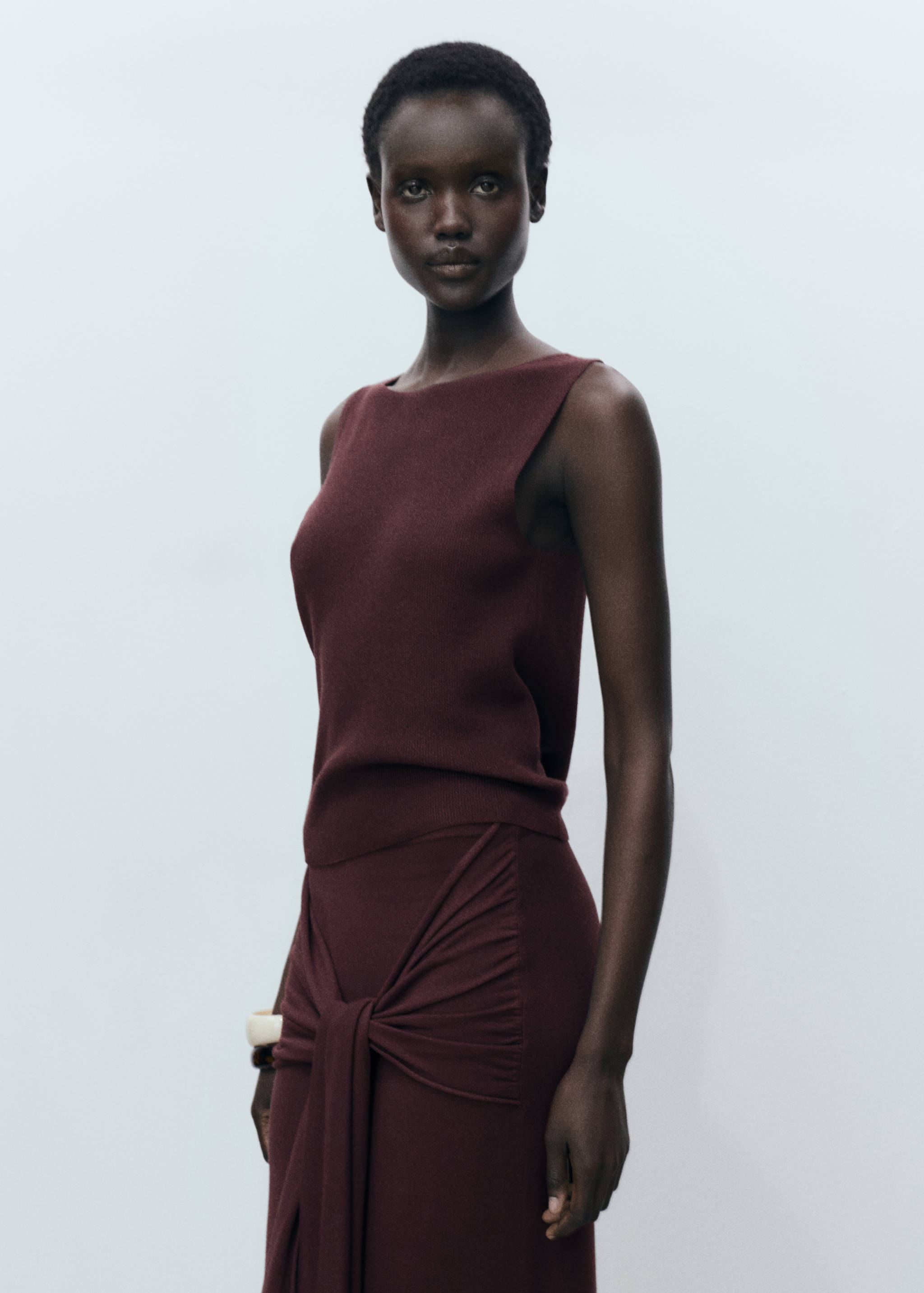 Fine ribbed knit top - Medium plane