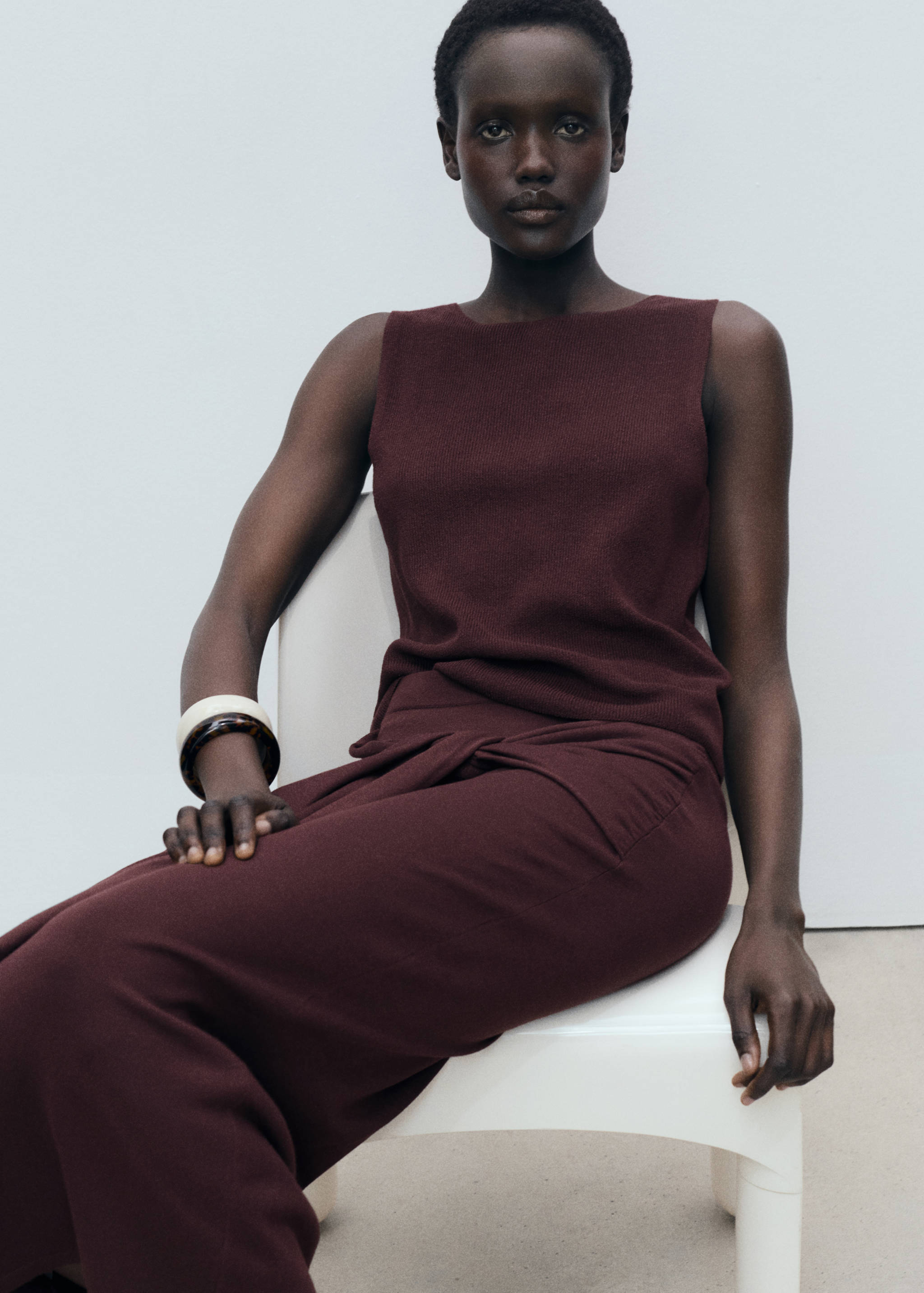 Fine ribbed knit top - Details of the article 3