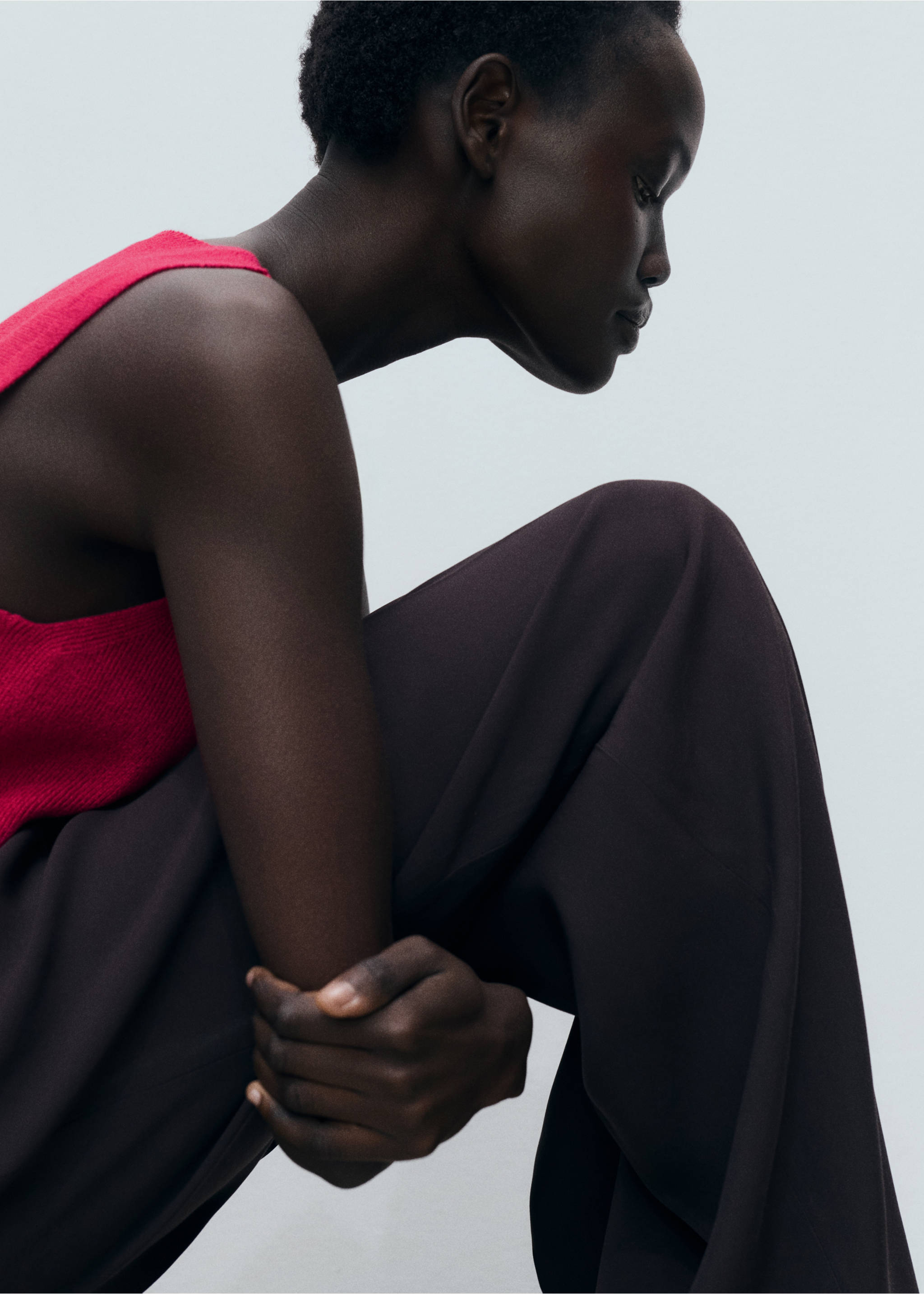 Fine ribbed knit top - Details of the article 2, Fuchsia. Ref: 87027191-00.
