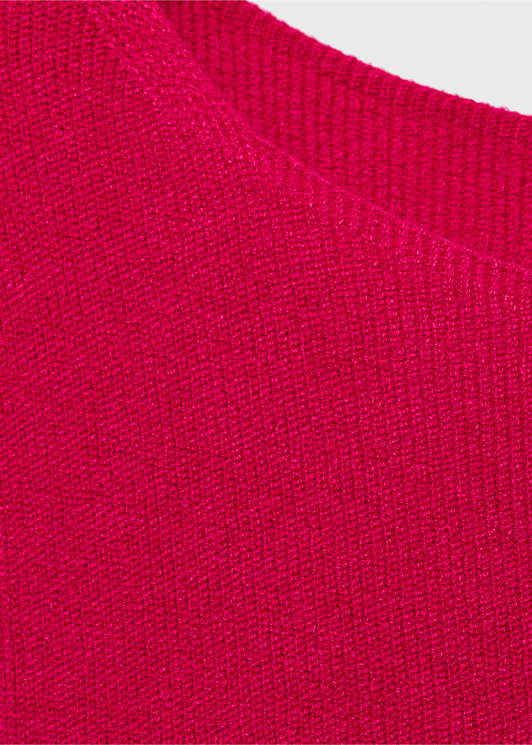 Fine ribbed knit top - Details of the article 8, Fuchsia. Ref: 87027191-00.