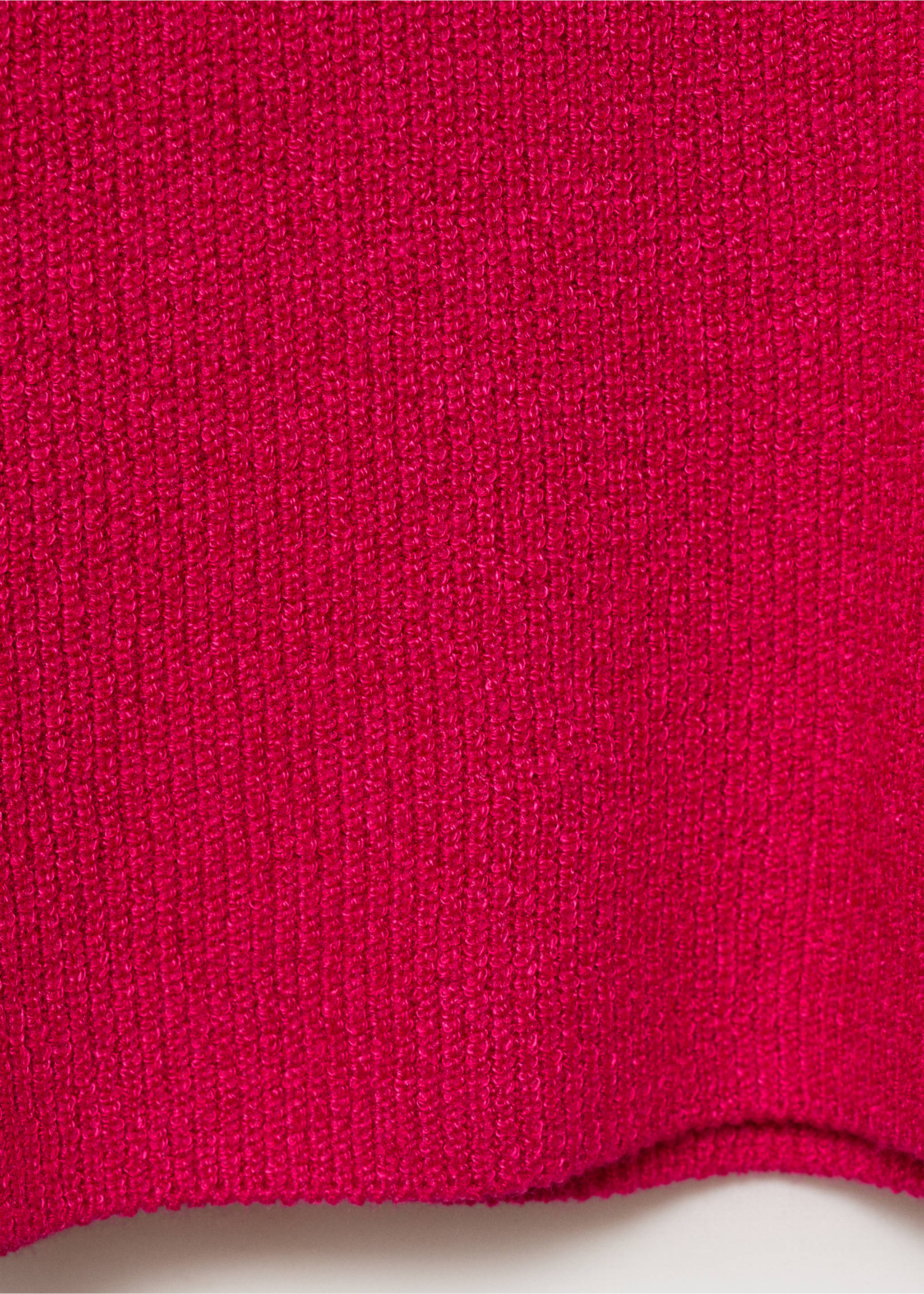 Fine ribbed knit top - Details of the article 0, Fuchsia. Ref: 87027191-00.