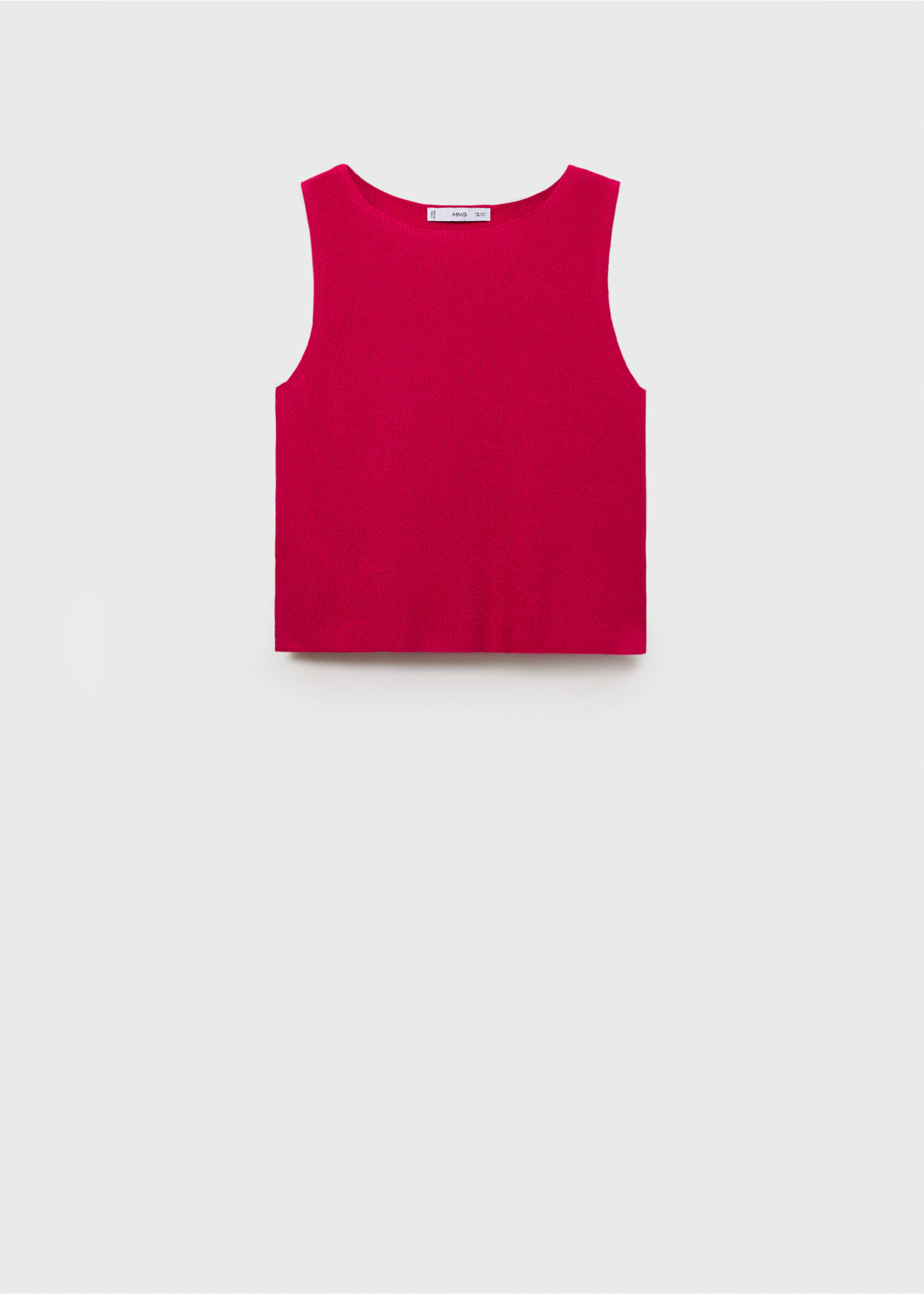 Fine ribbed knit top - Article without model, Fuchsia. Ref: 87027191-00.