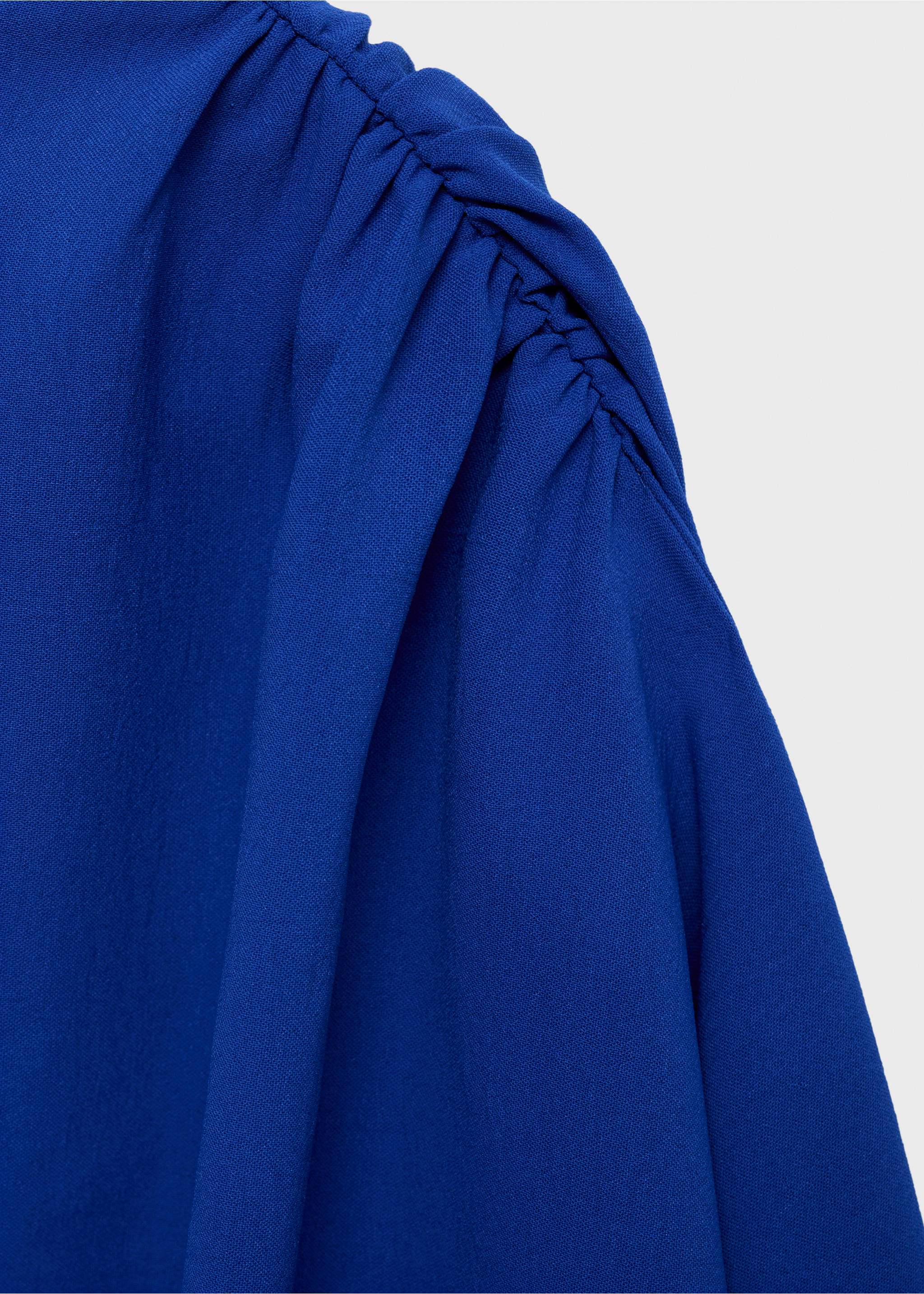 Blusa asimétrica fruncido - Detalle del artículo 8, Azul eléctrico. Ref: 87027194-00.