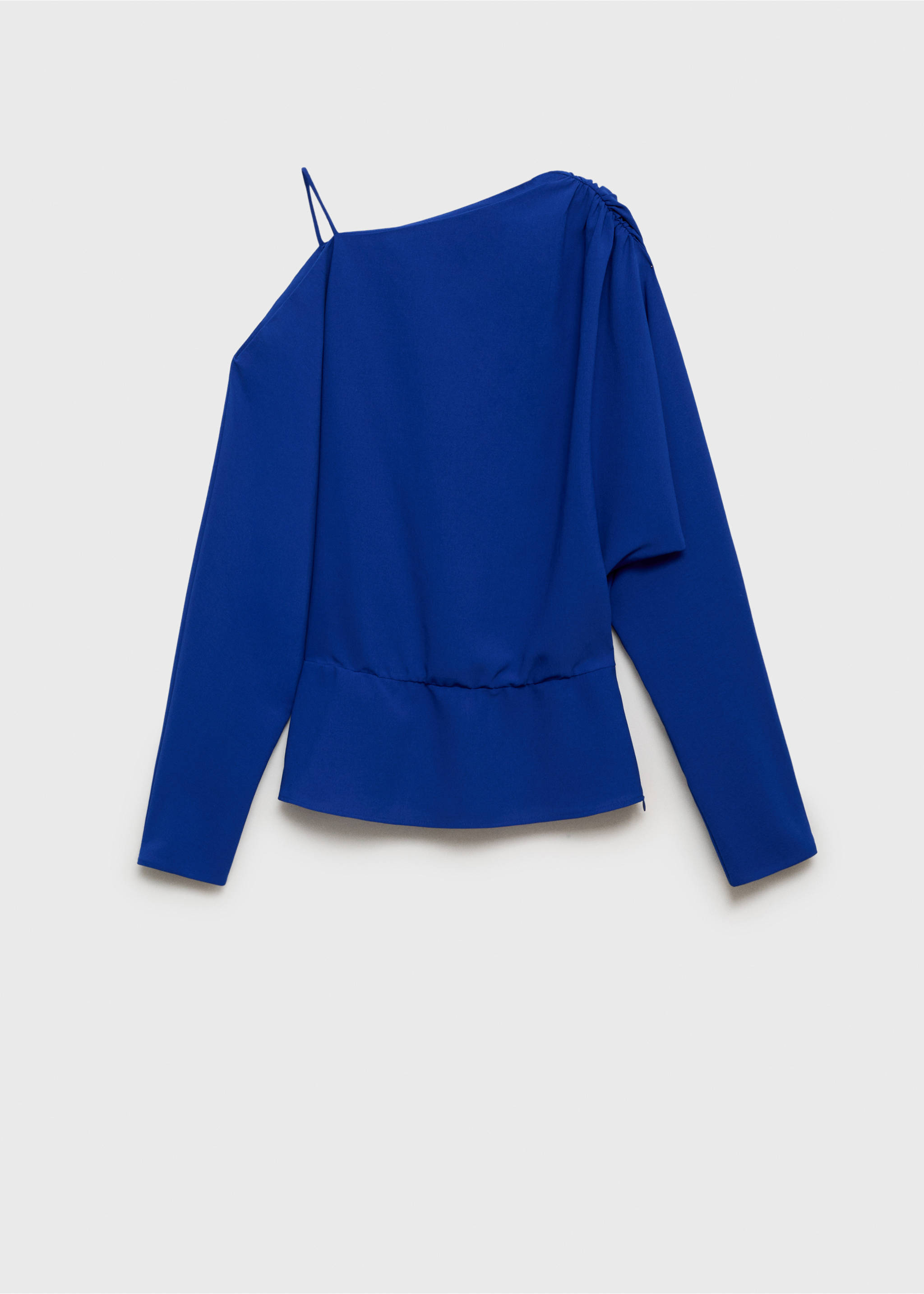 Asymmetrische gerimpelde blouse - Artikel zonder model, Elektrisch blauw. Ref: 87027194-00.