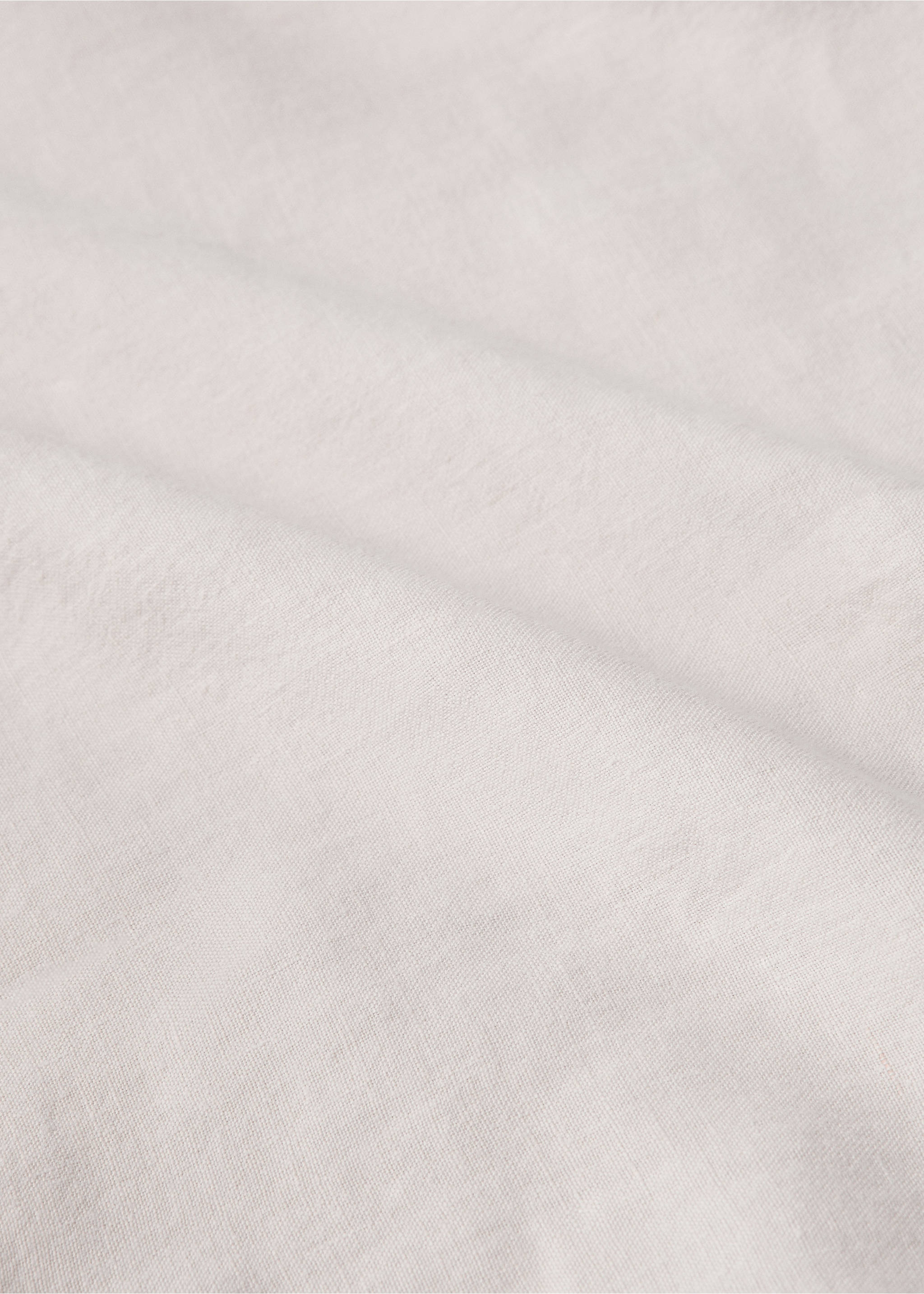 Washed linen duvet cover for 135/140 cm bed - Details of the article 2, Beige. Ref: 87027197-00.