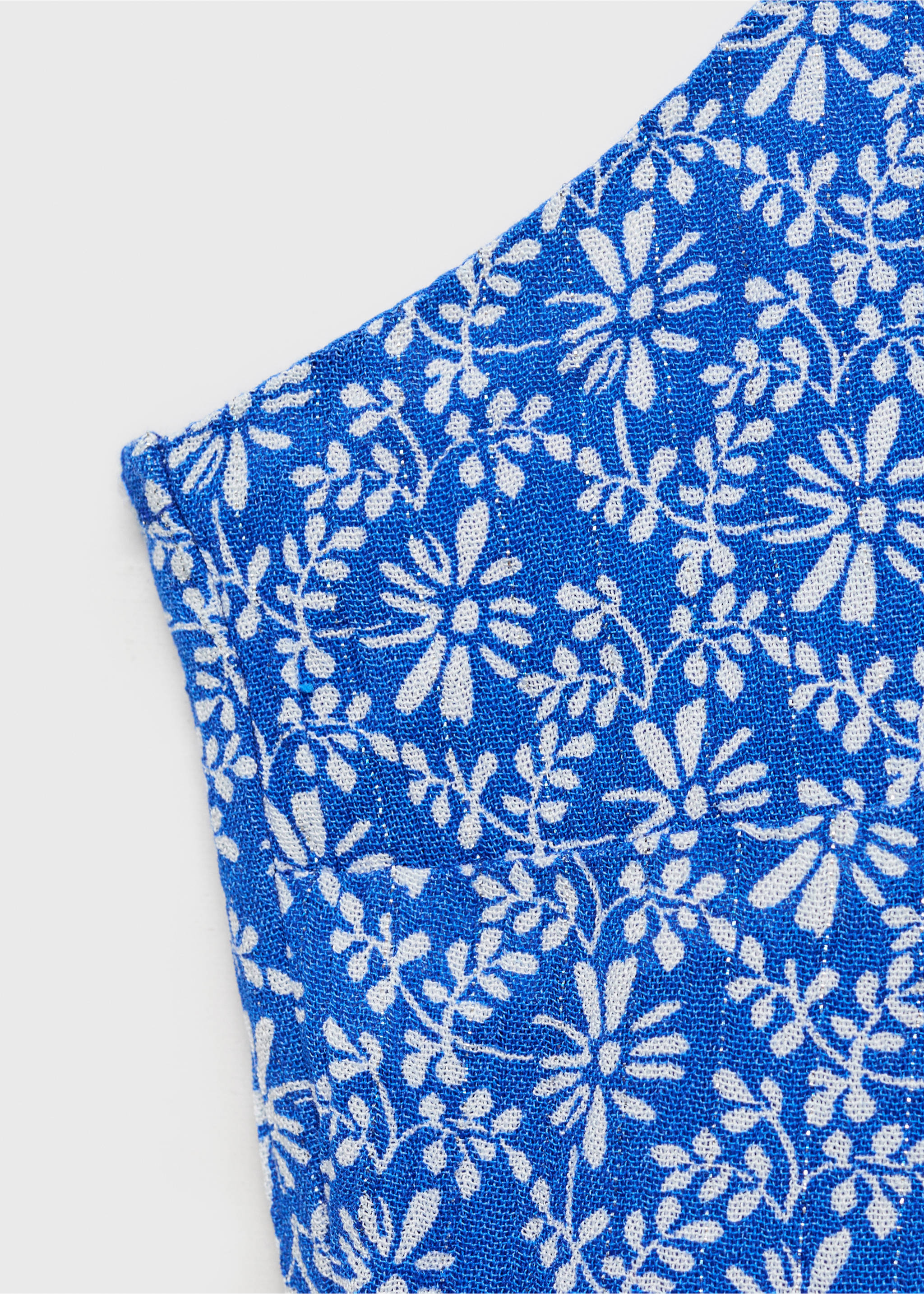 Long floral-print dress - Details of the article 0, Vibrant blue. Ref: 87027684-00.