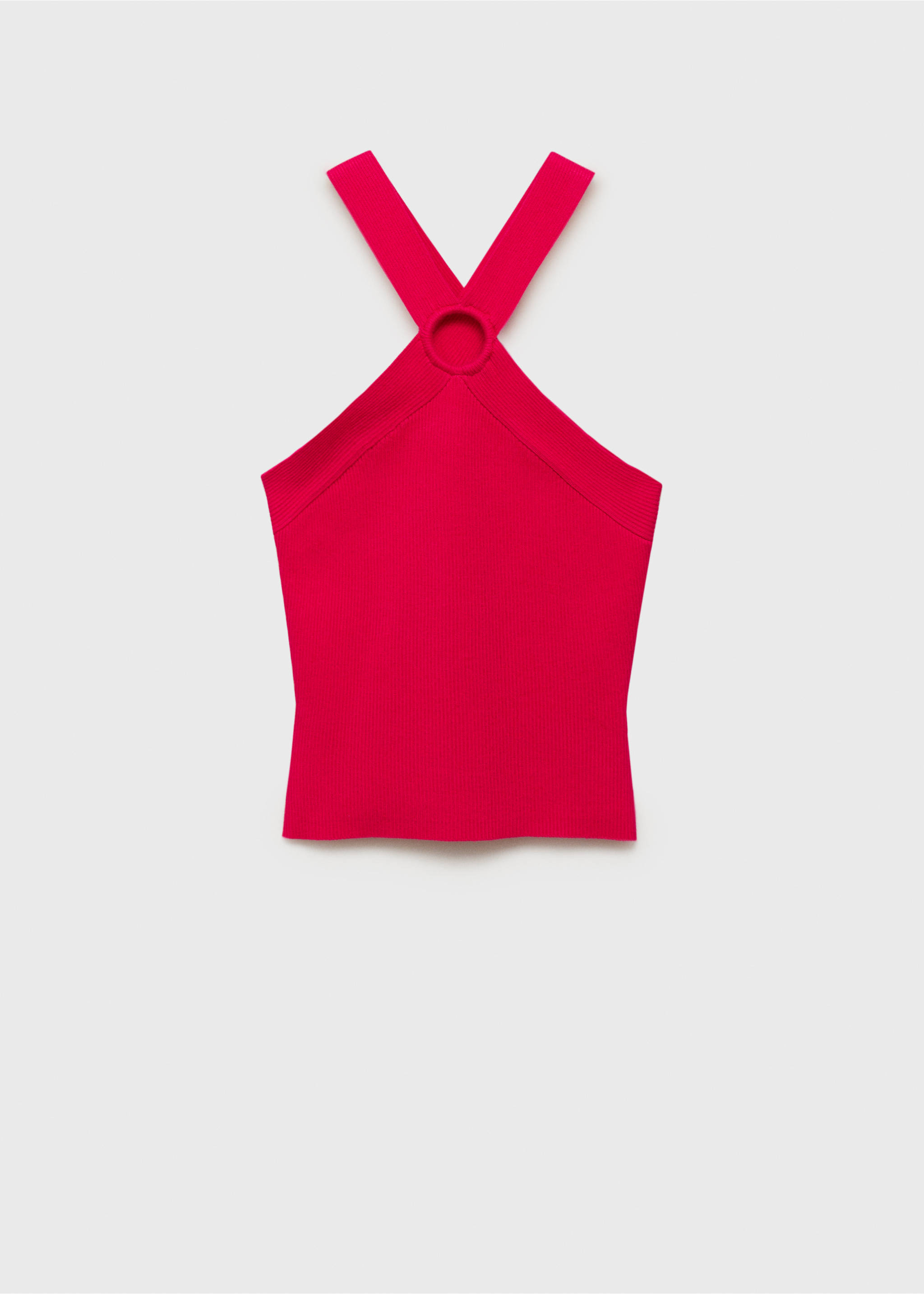 Top punto cuello halter - Artículo sin modelo, Fresa. Ref: 87027690-00.