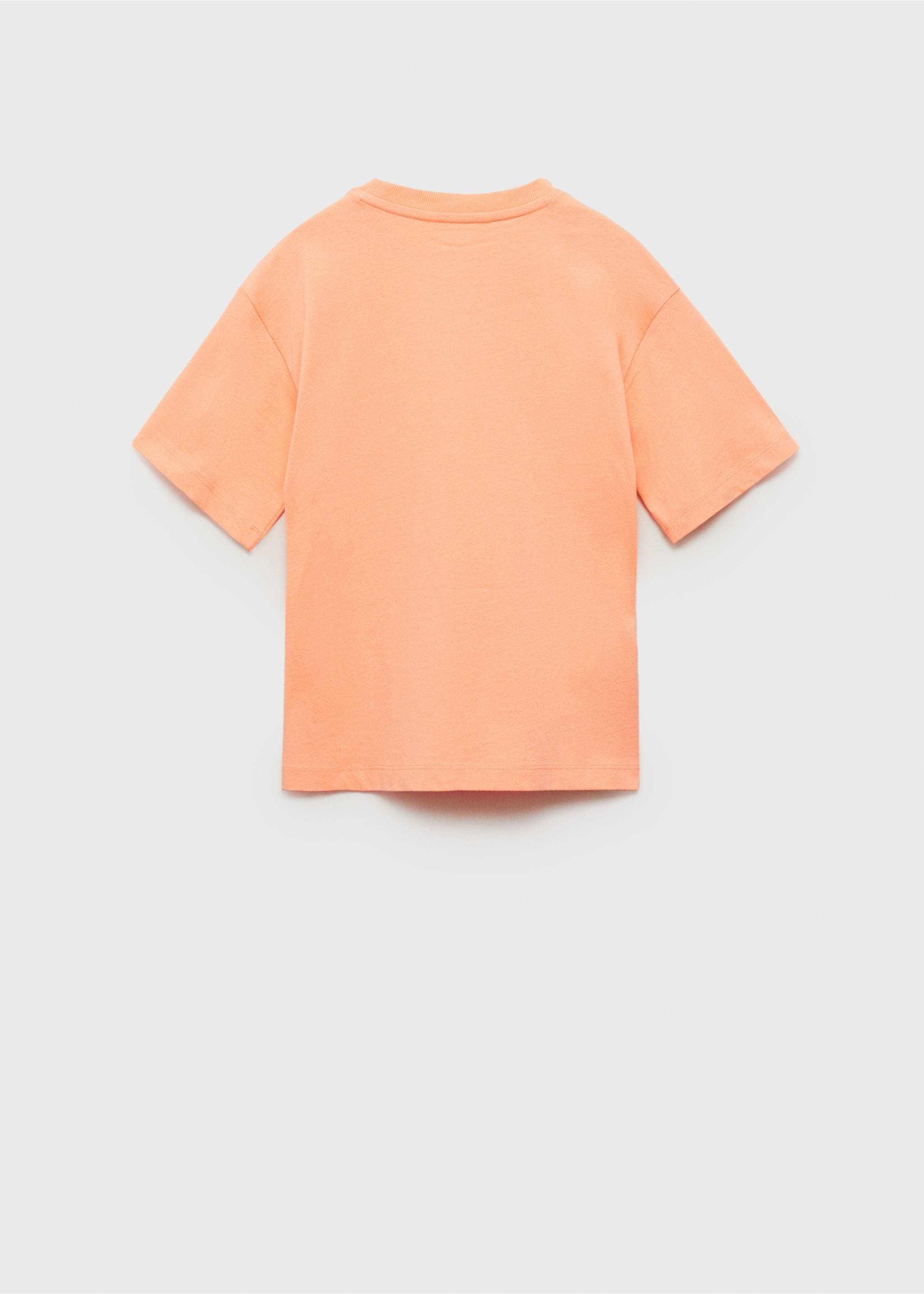 Short-sleeved printed t-shirt - Reverse of the article, Orange. Ref: 87027692-00.