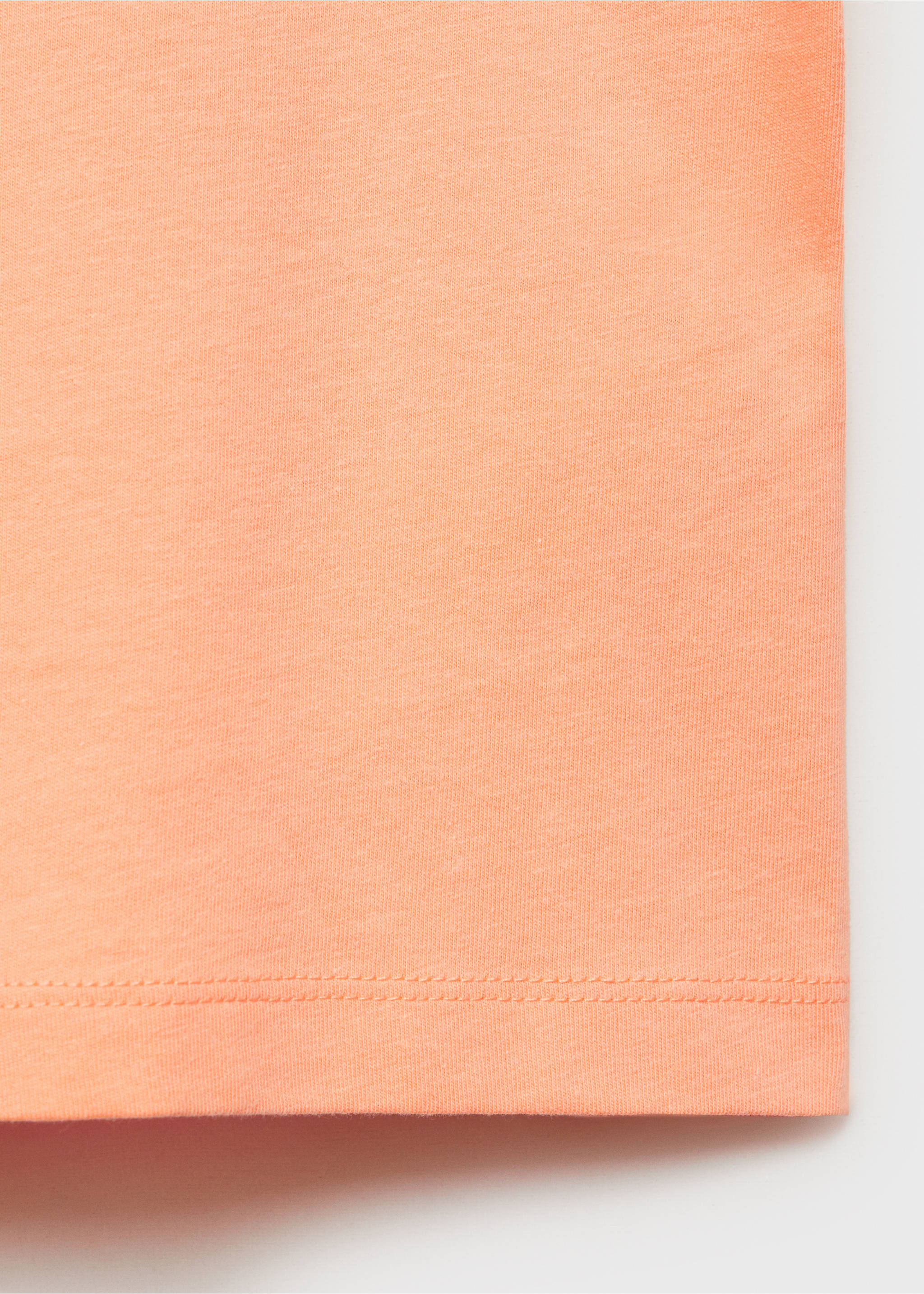 Short-sleeved printed t-shirt - Details of the article 0, Orange. Ref: 87027692-00.