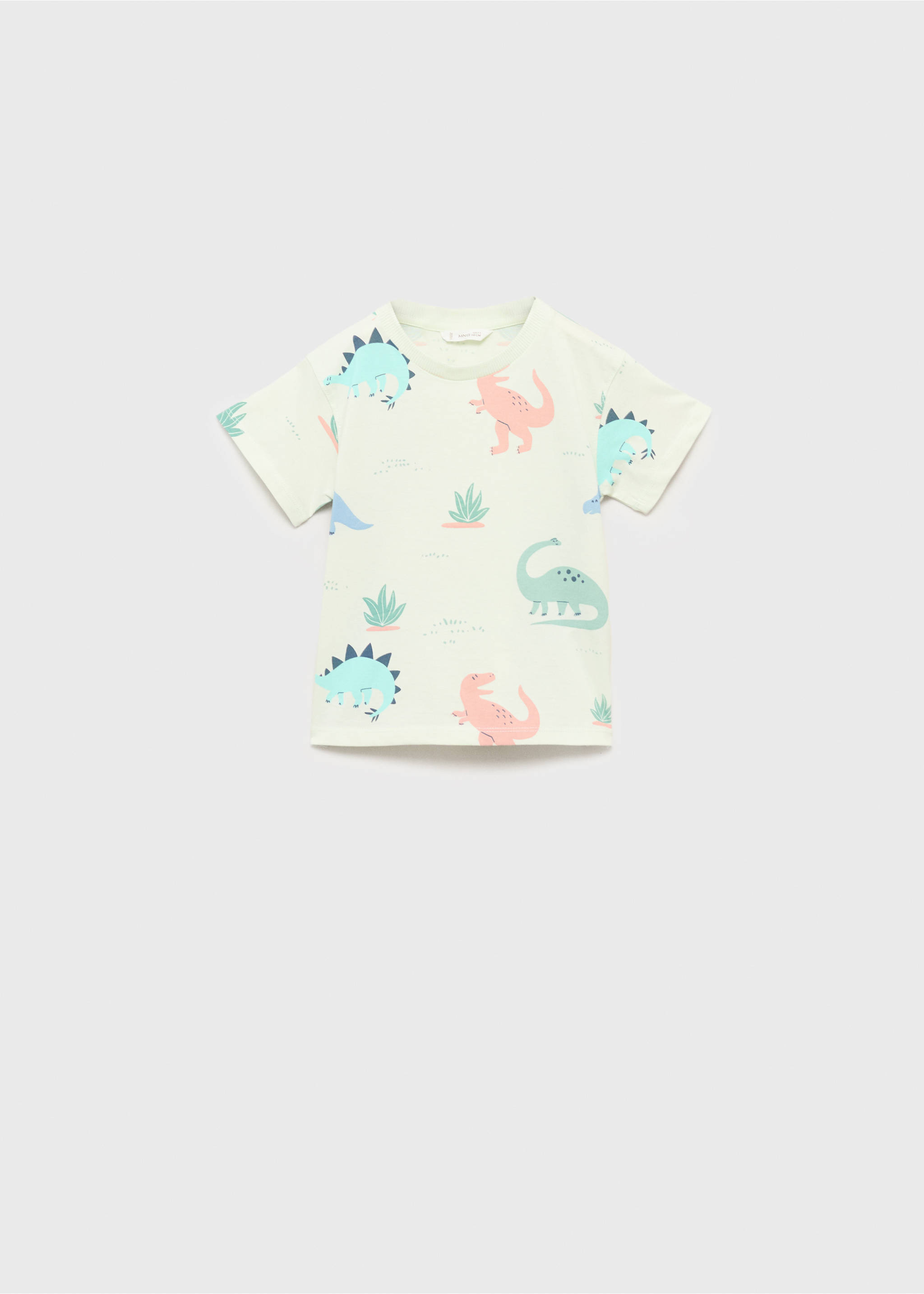 Cotton dinosaur t-shirt - Article without model, Pastel Green. Ref: 87027693-00.