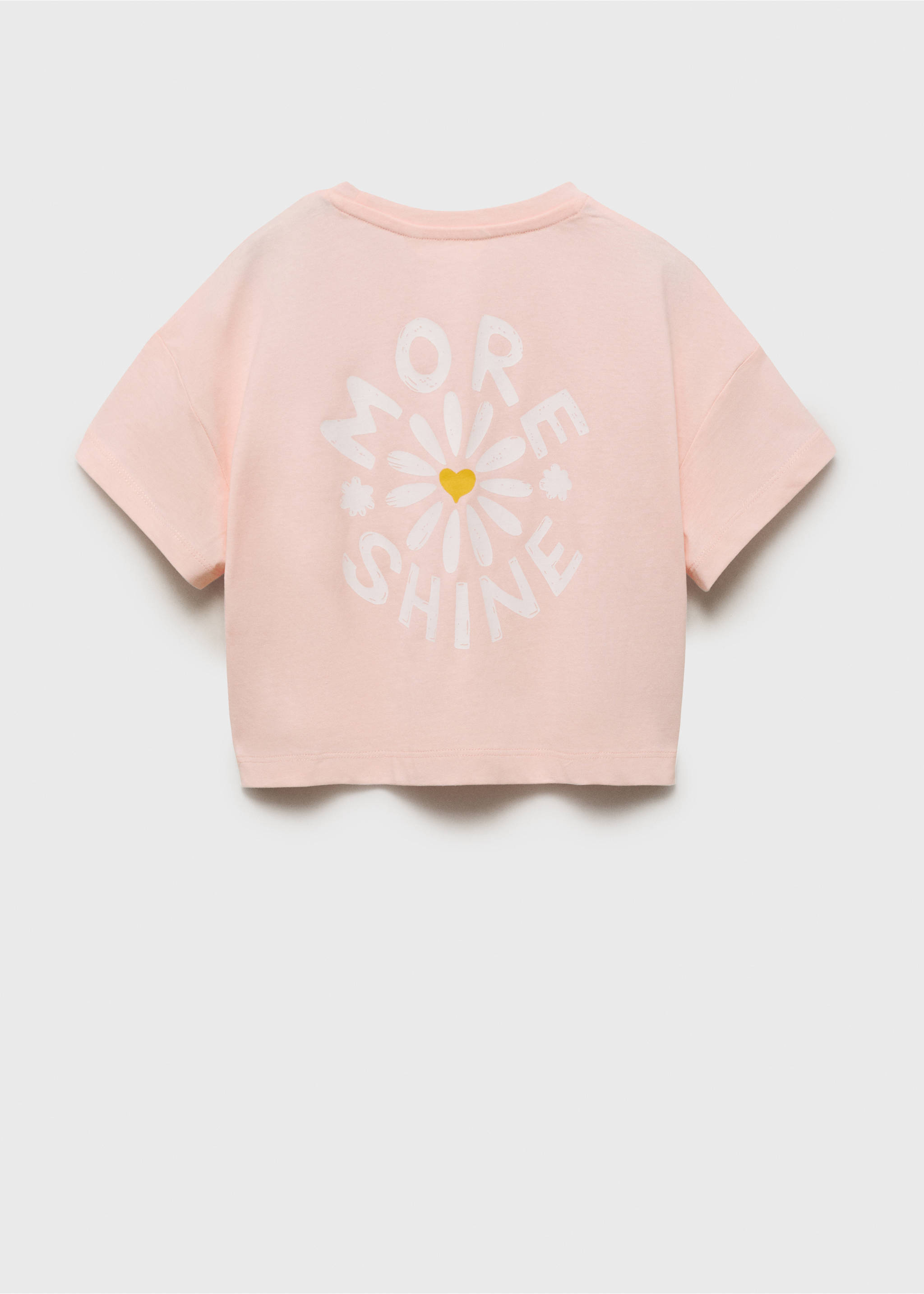 Floral-embroidered t-shirt - Reverse of the article, Pastel Pink. Ref: 87027695-00.