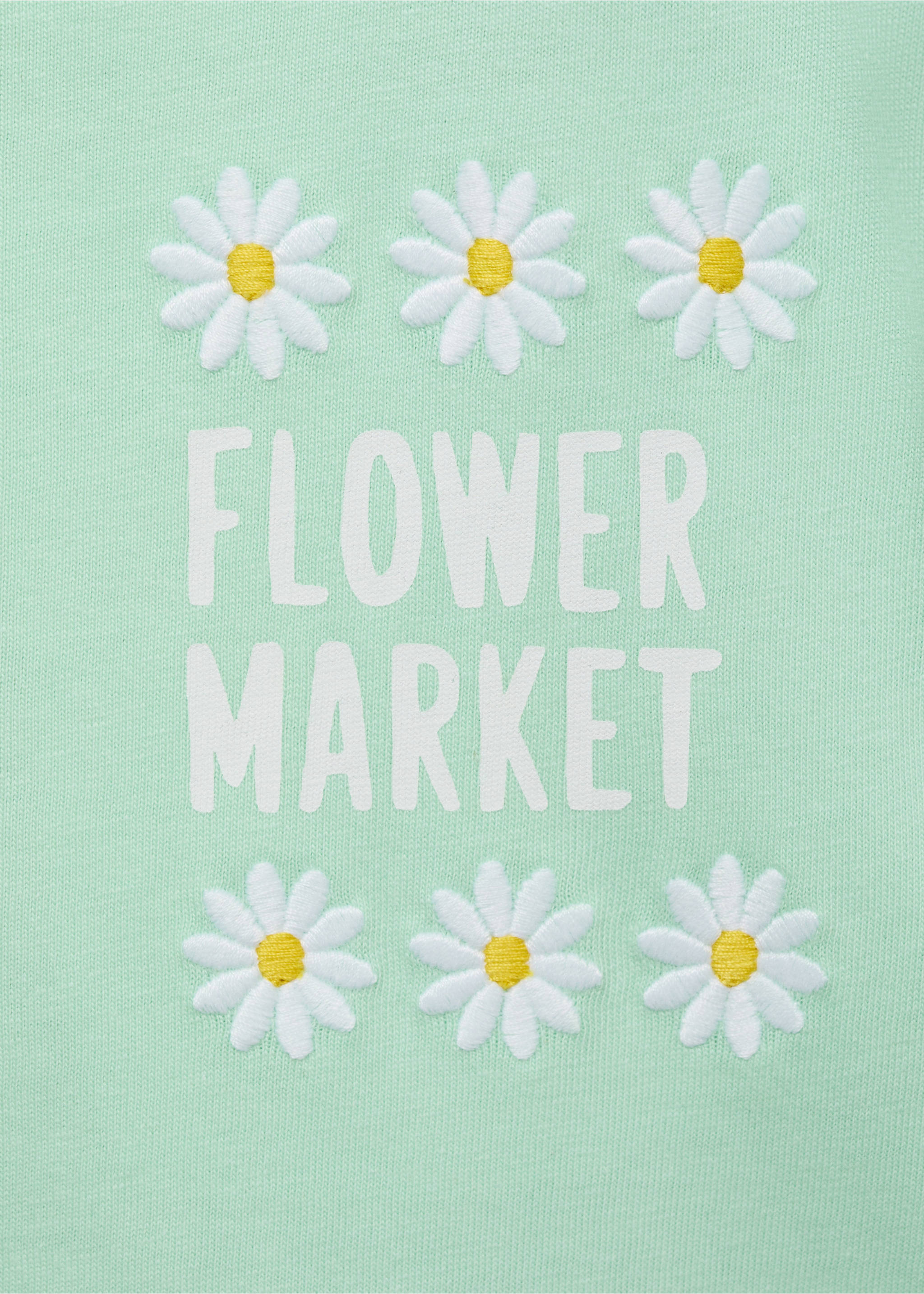 Samarreta brodada estampada - Detall de l'article 0, Verd aigua. Ref: 87027697-00.