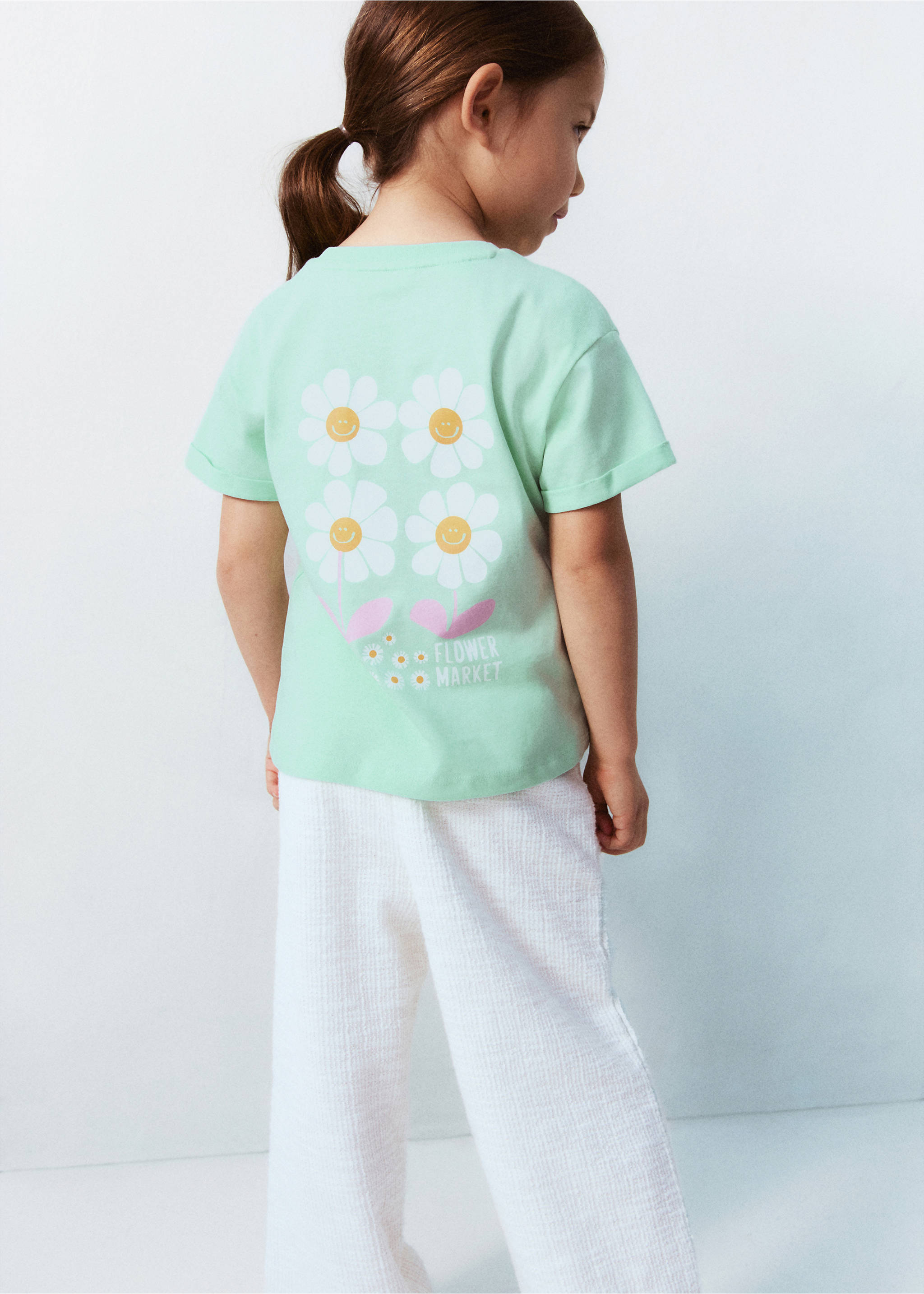 Samarreta brodada estampada - Detall de l'article 5, Verd aigua. Ref: 87027697-00.