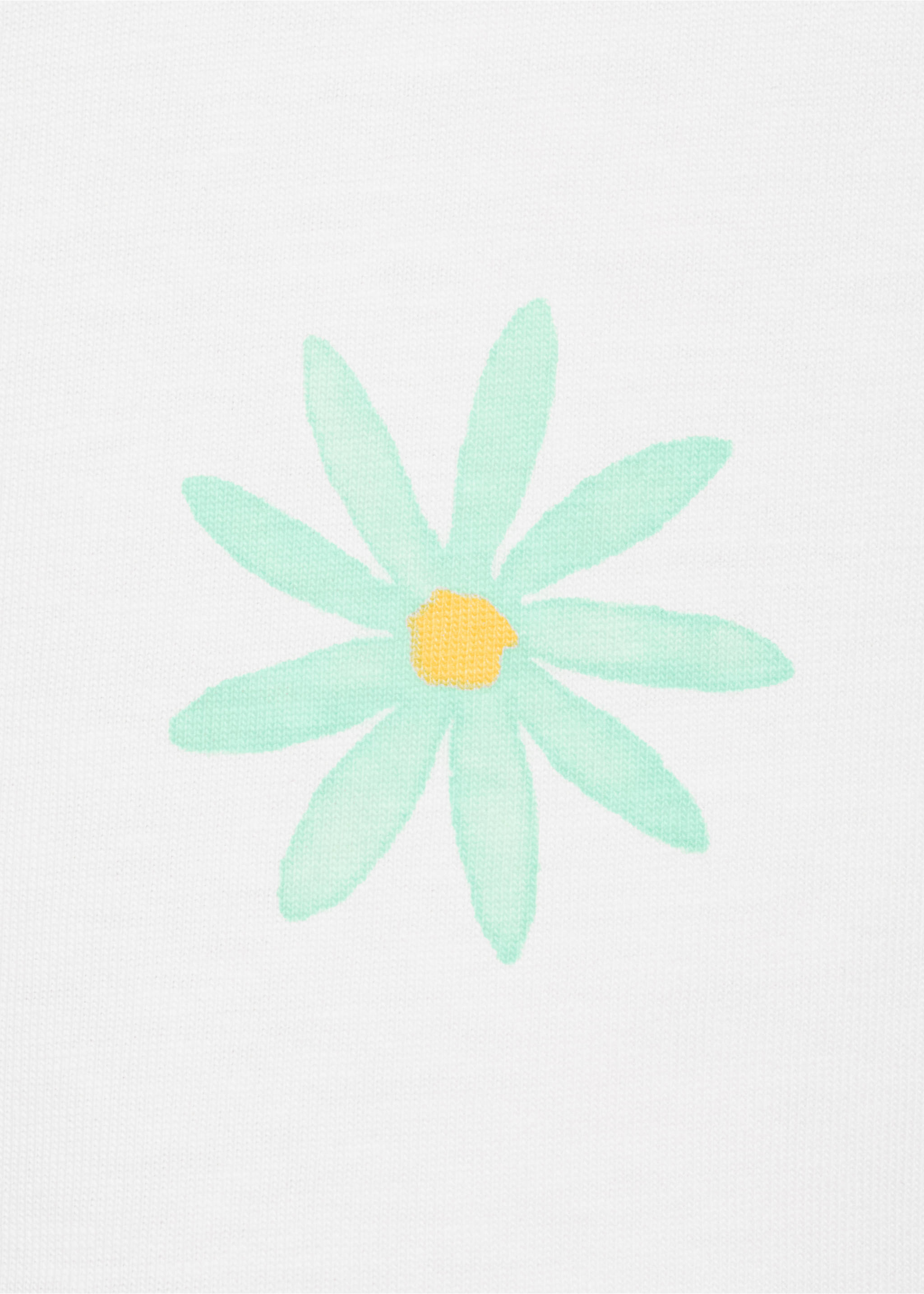 Gemustertes T-Shirt mit Stickerei - Detail des Artikels 0, Cremeweiß. Ref: 87027698-00.