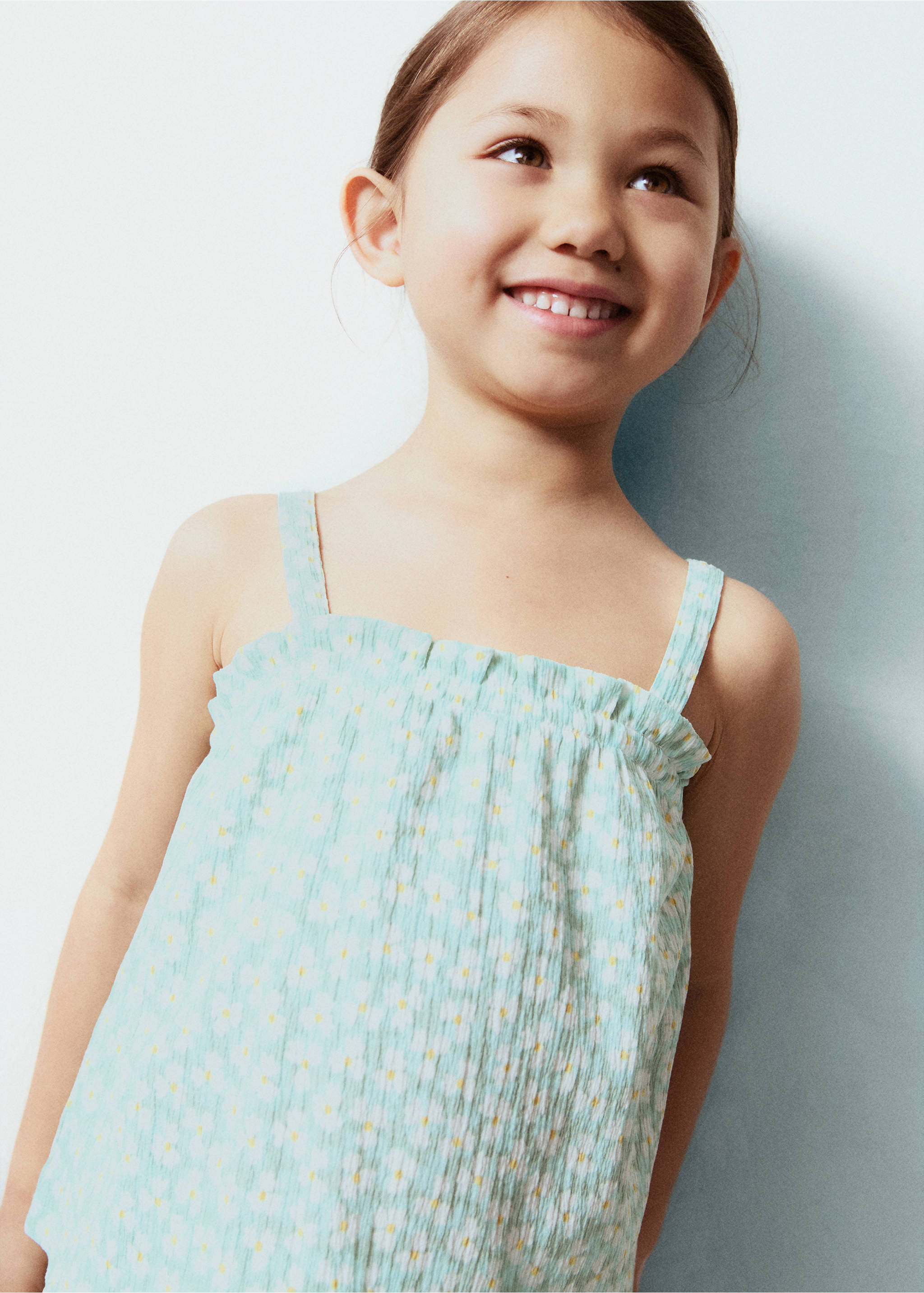 Bedrucktes Trägertop - Detail des Artikels 5, Wassergrün. Ref: 87027699-00.