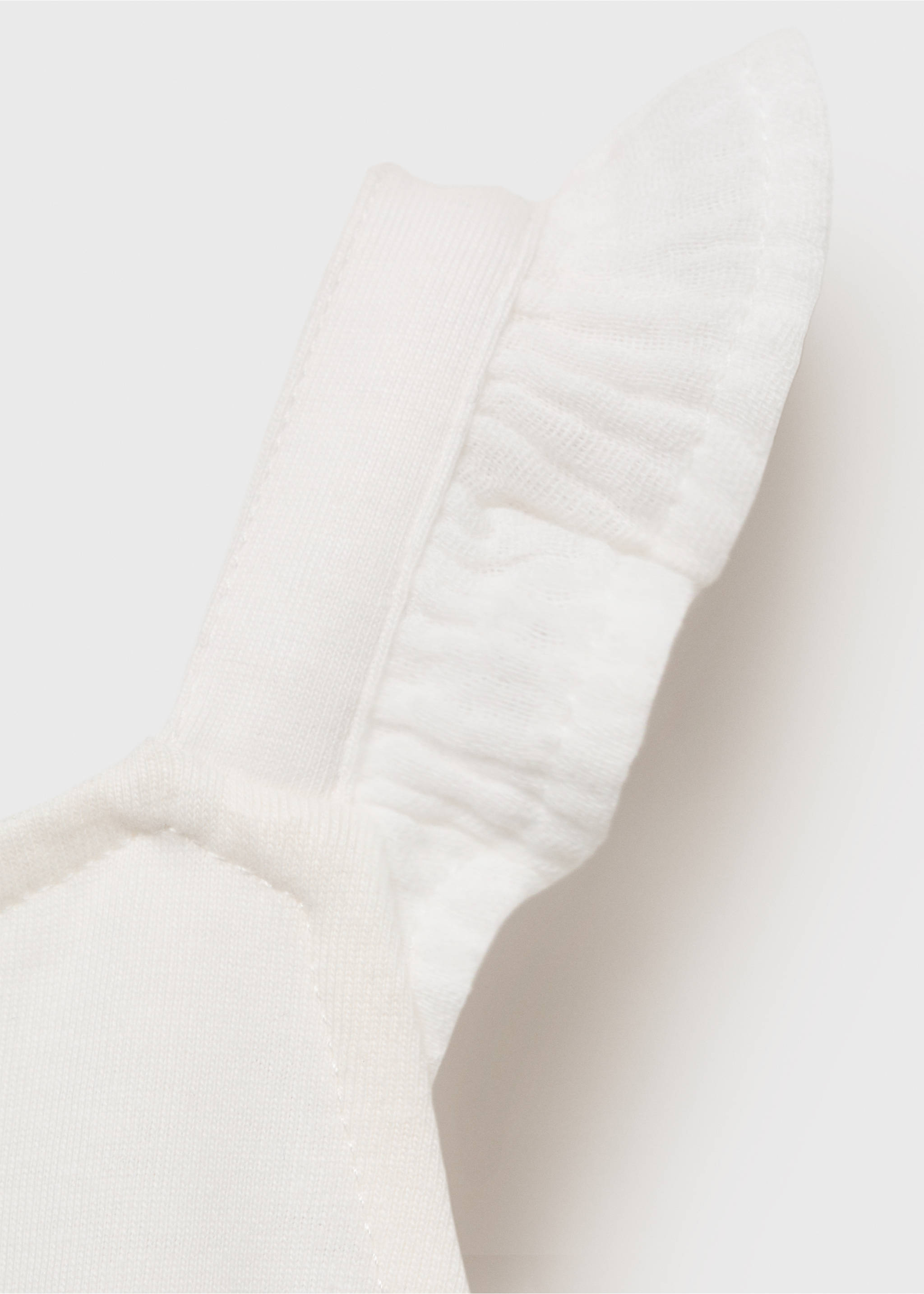 Ruffle textured T-shirt - Details of the article 0, Off White. Ref: 87027700-00.