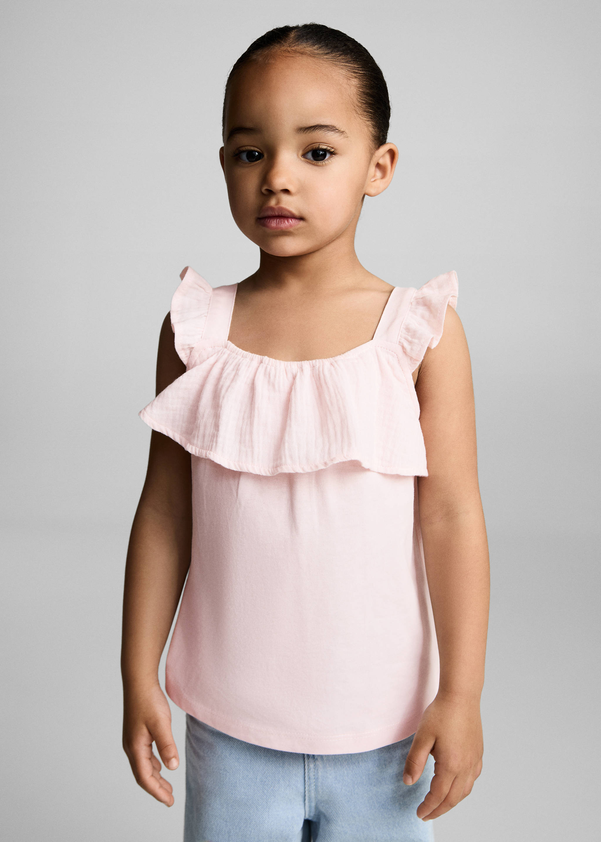 Ruffle textured T-shirt - Medium plane