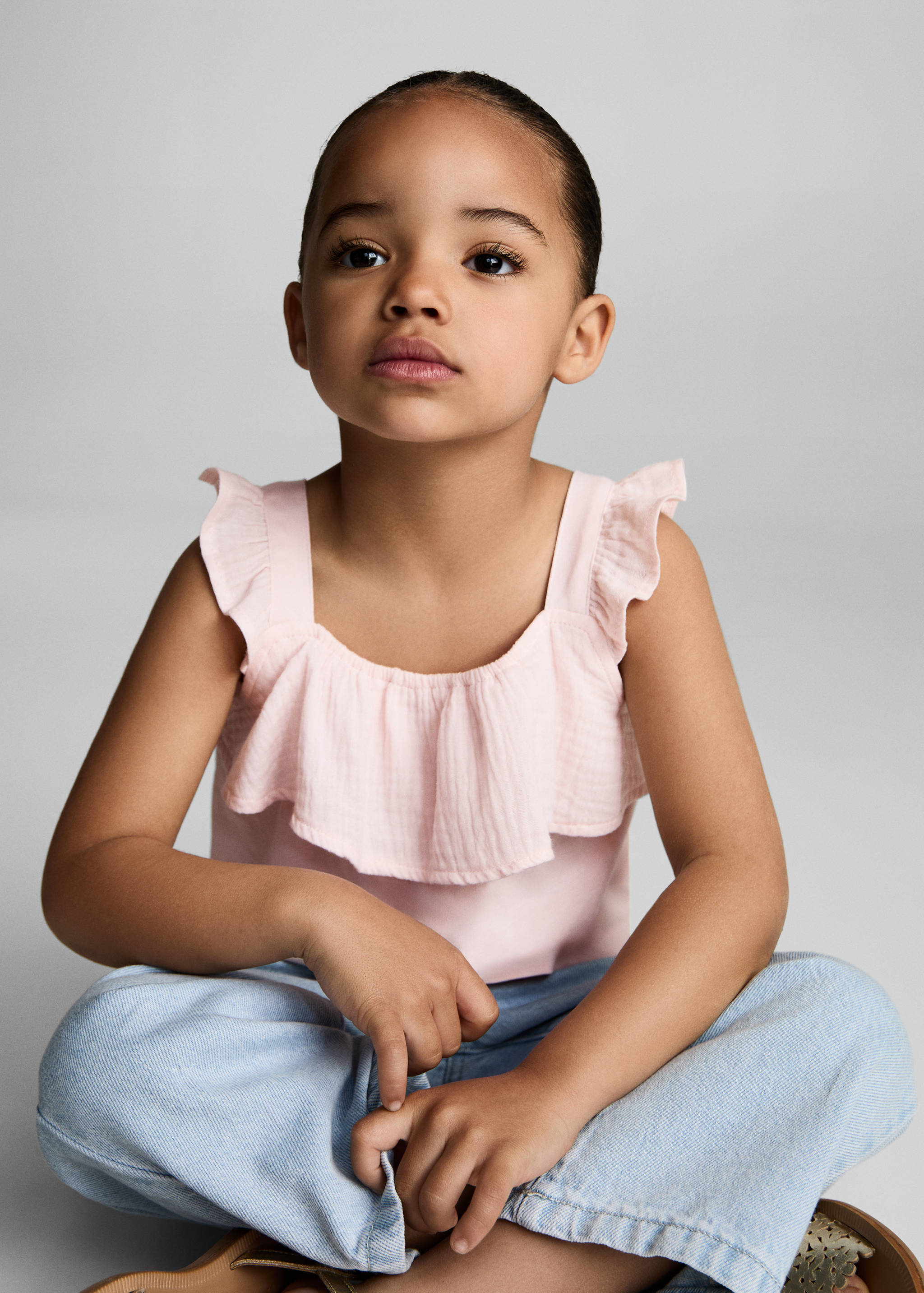 Ruffle textured T-shirt - Details of the article 2