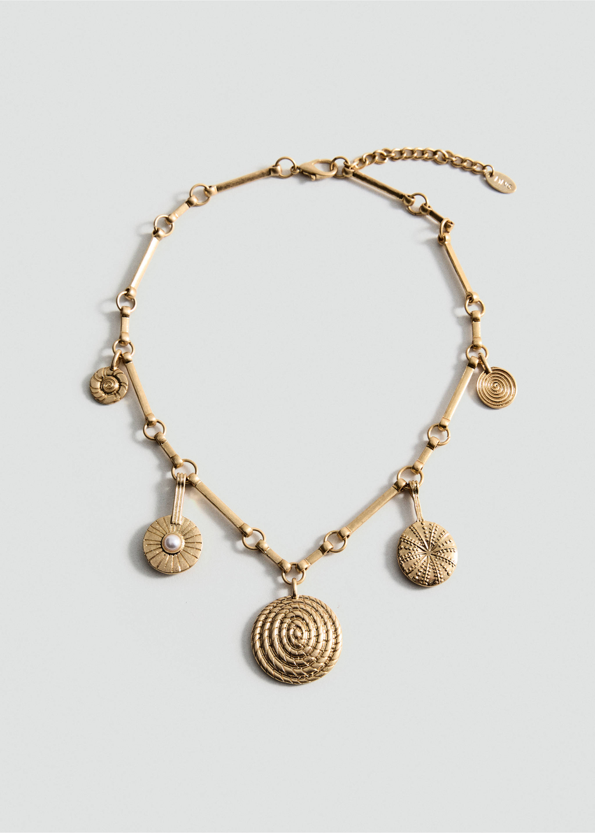 Ketting met gecombineerde kralen - Artikel zonder model, Goud. Ref: 87027704-00.