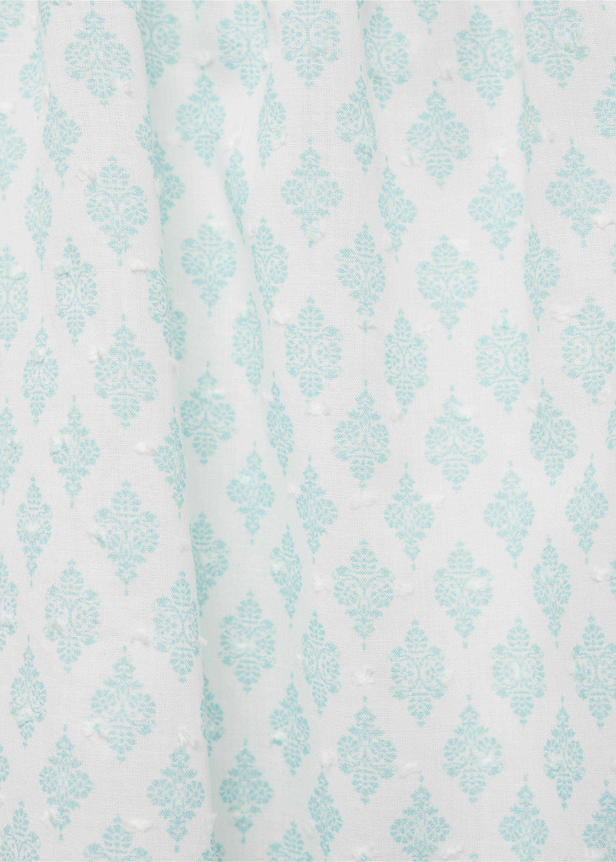 Printed plumeti blouse - Details of the article 0, Pastel Green. Ref: 87027710-00.