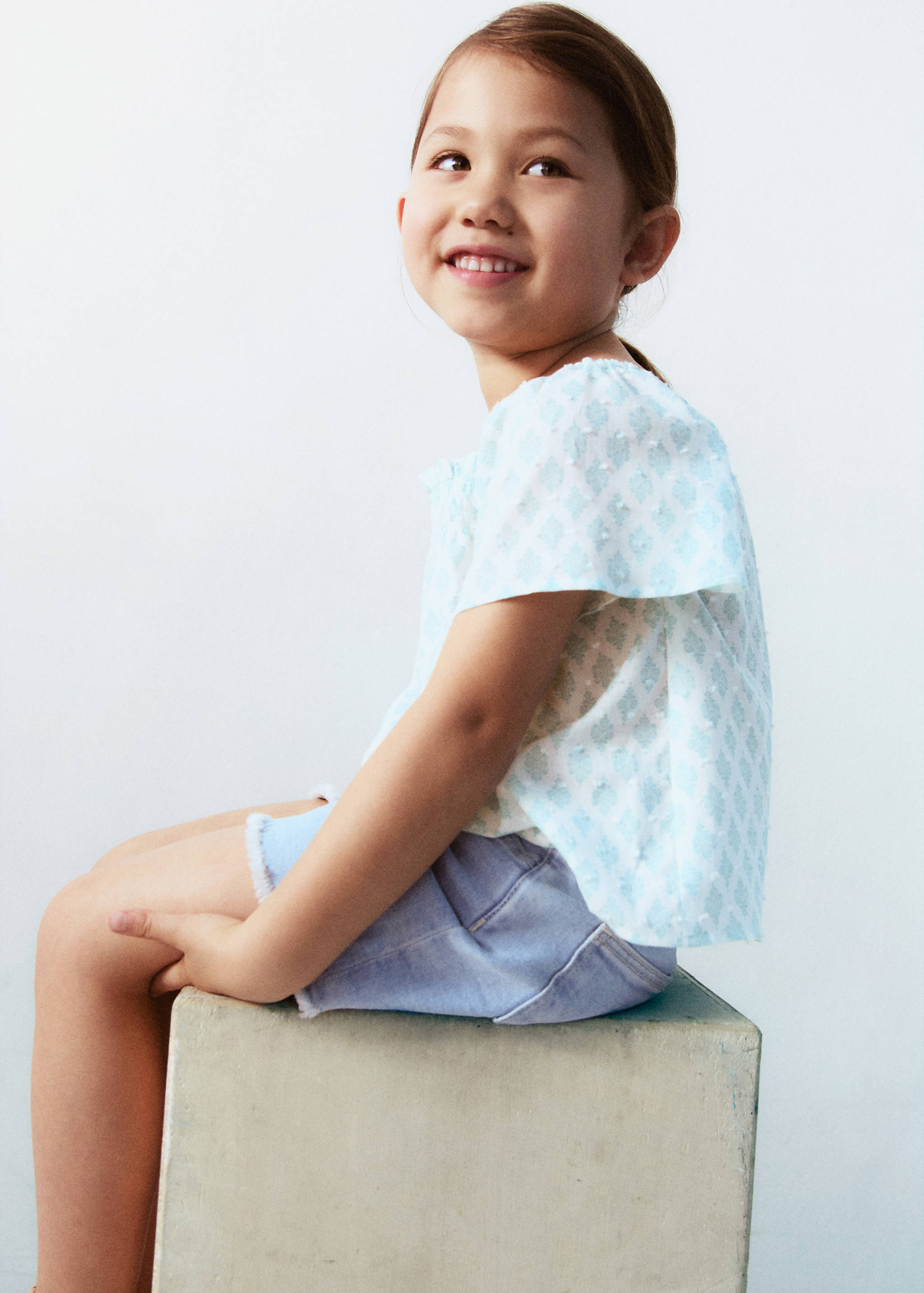 Printed plumeti blouse - Details of the article 5