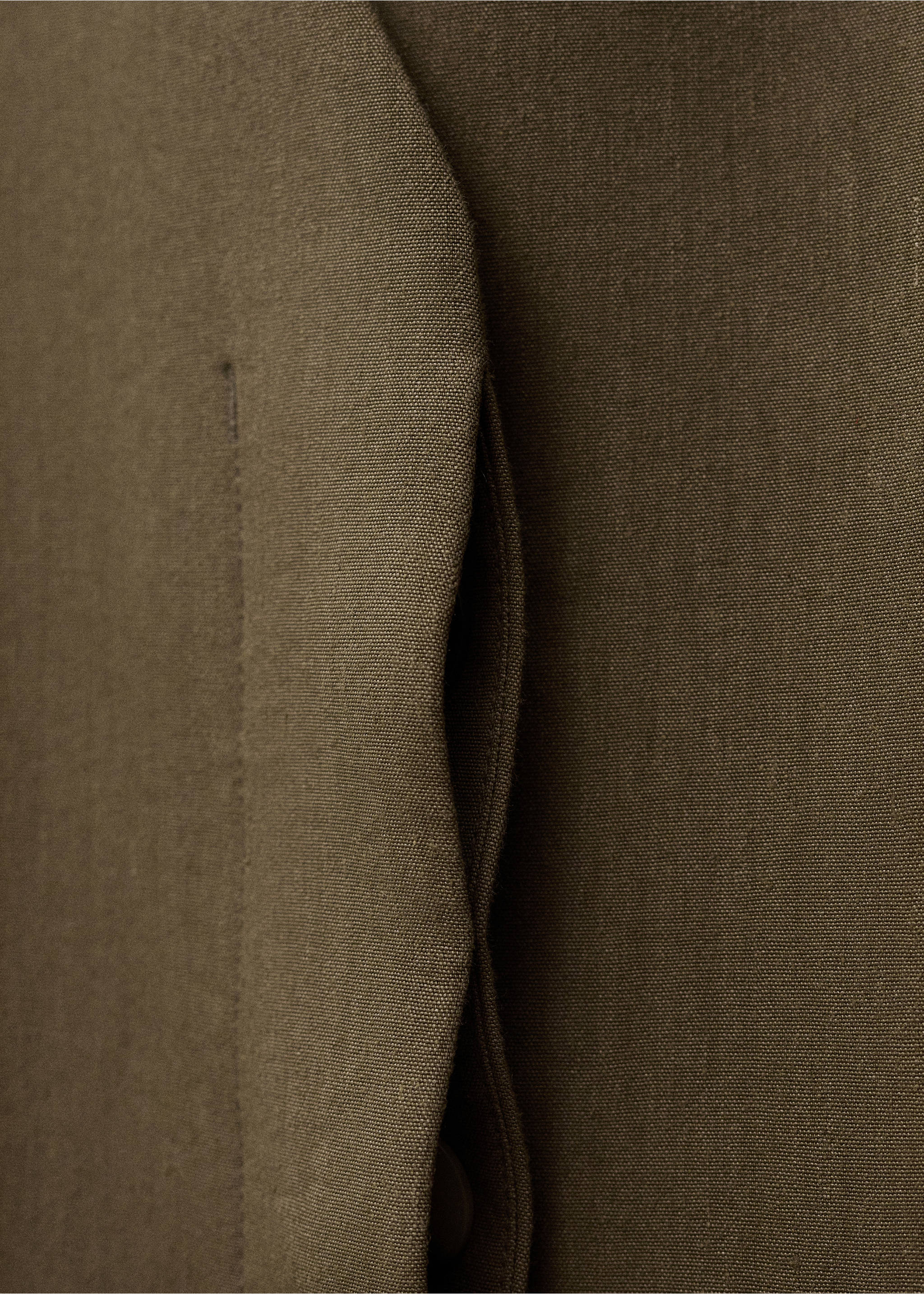Nathloser Anzugblazer aus Leinen - Detail des Artikels 0, Khaki. Ref: 87027718-00.