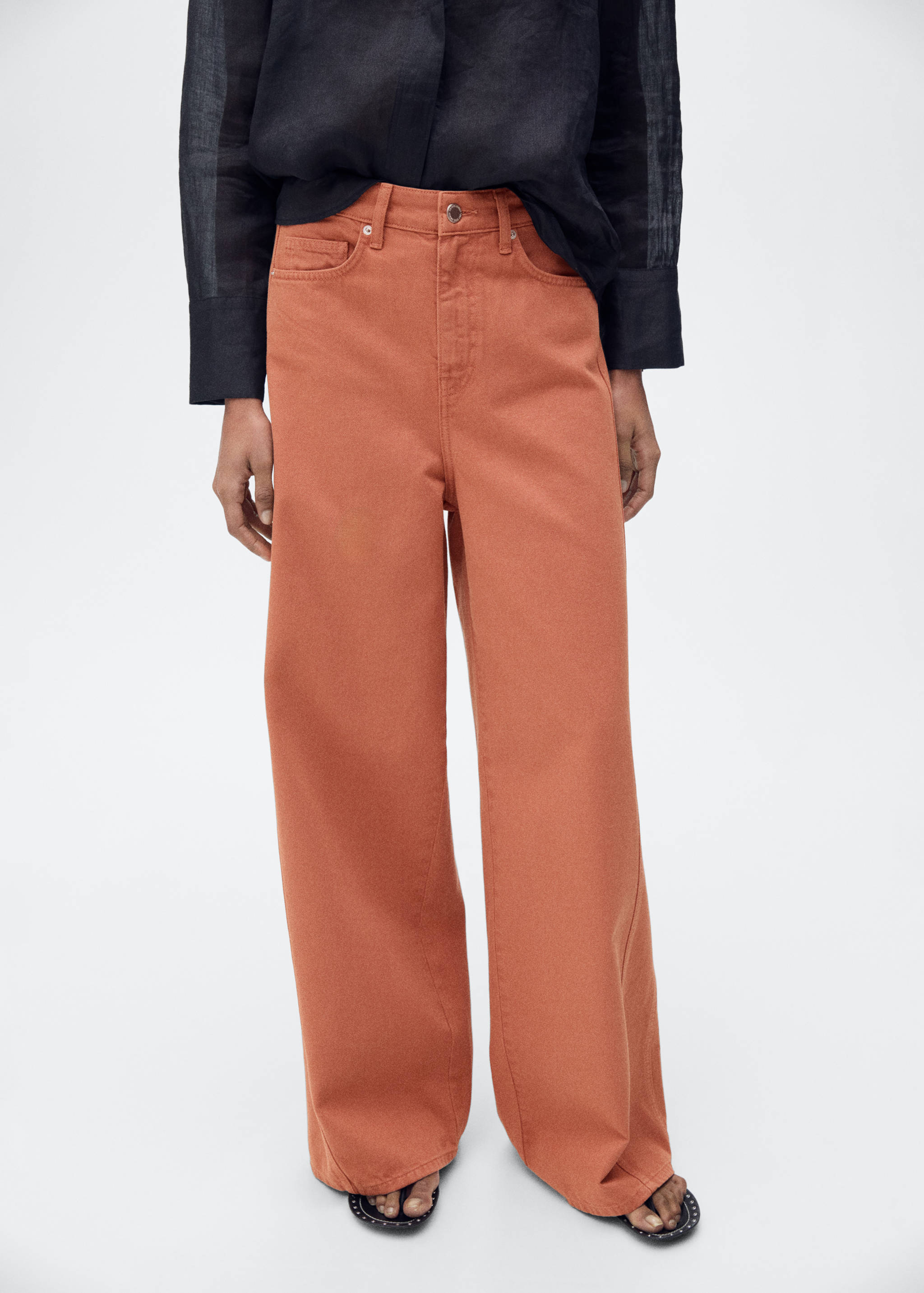 High-waisted wideleg jeans - Medium plane