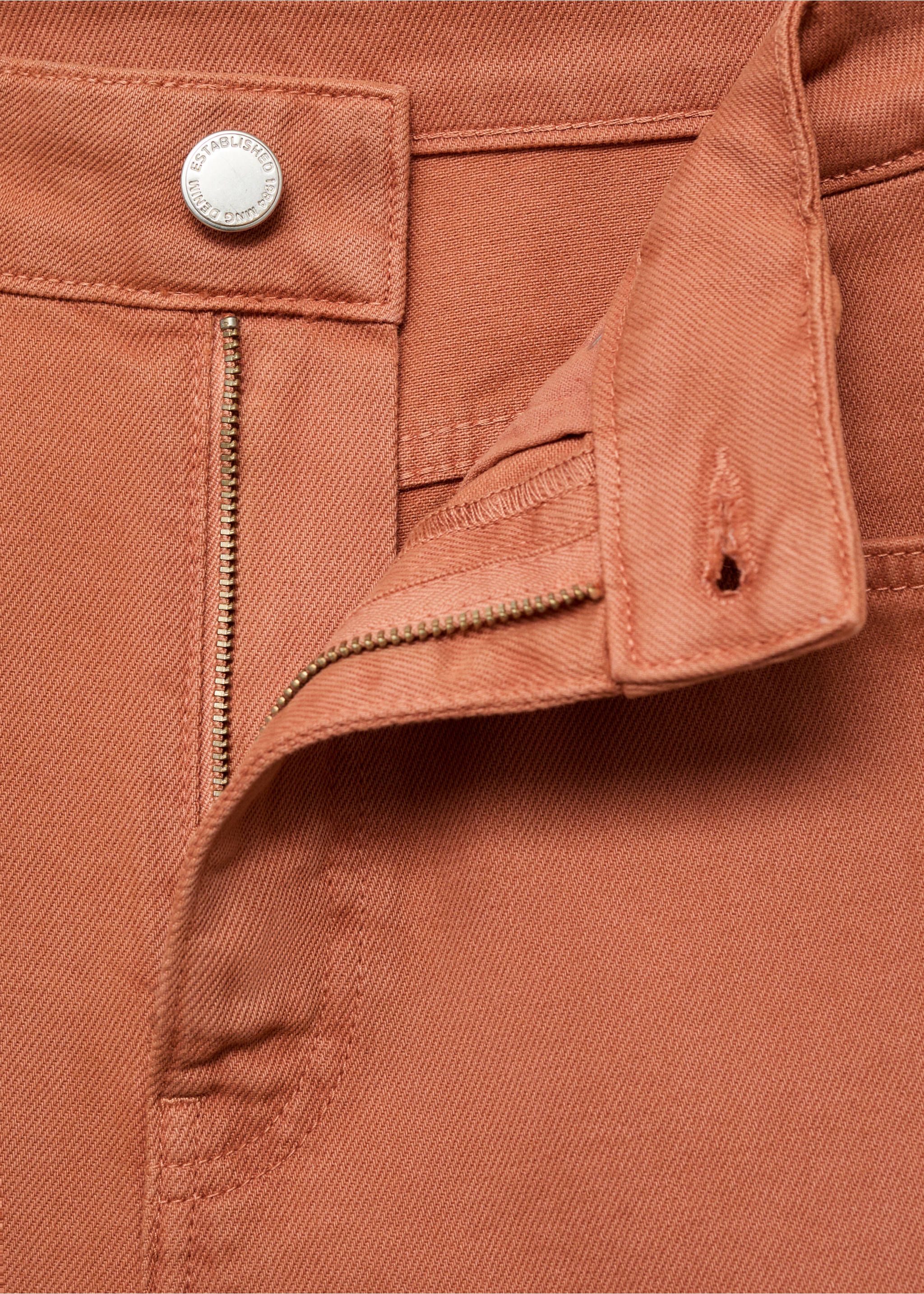 Jeans wide leg tiro alto - Detalle del artículo 0, Naranja tostado. Ref: 87027719-00.