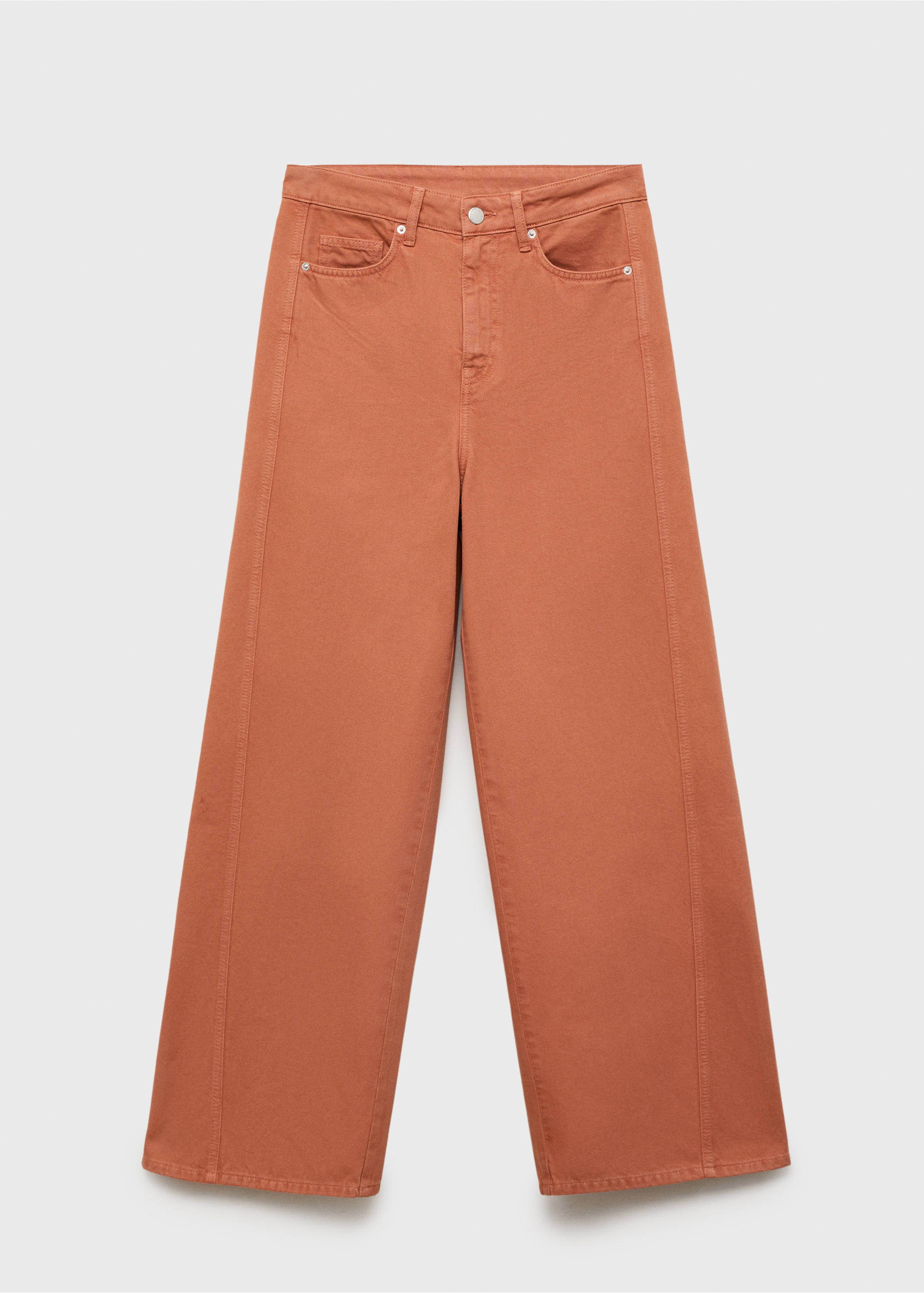 High-waisted wideleg jeans - Article without model, Burnt Orange. Ref: 87027719-00.