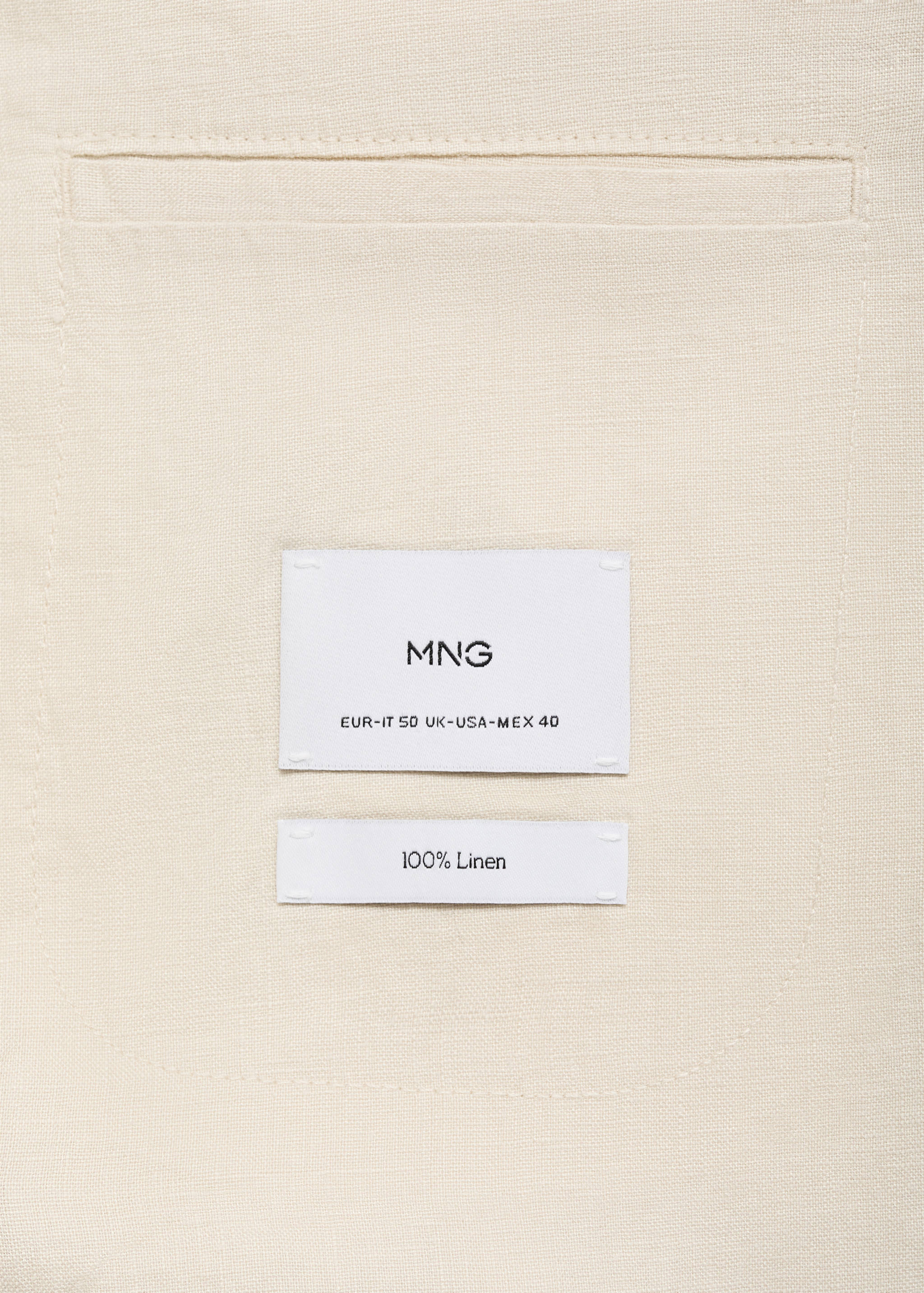 Salerno 100% linen slim fit suit blazer - Details of the article 0