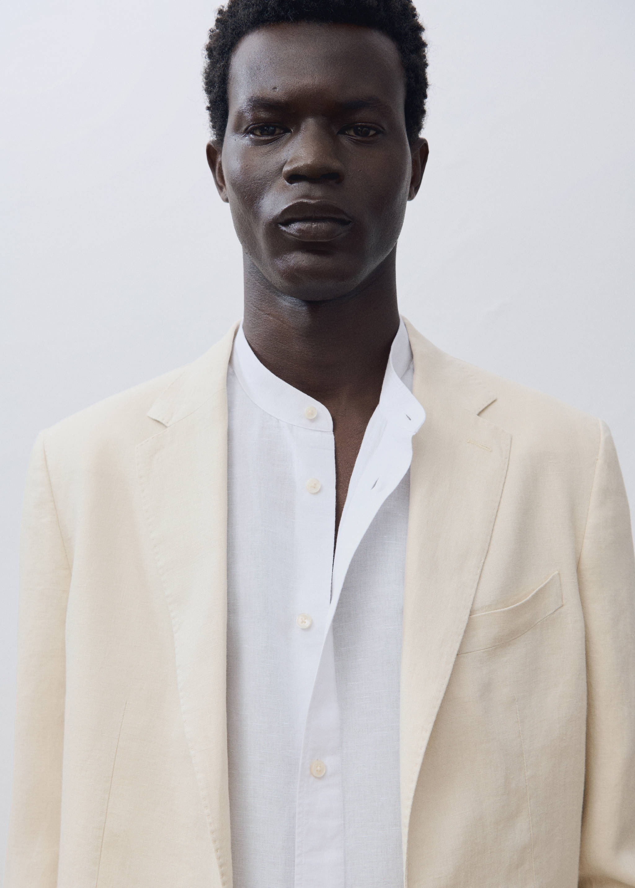 Salerno 100% linen slim fit suit blazer - Details of the article 3