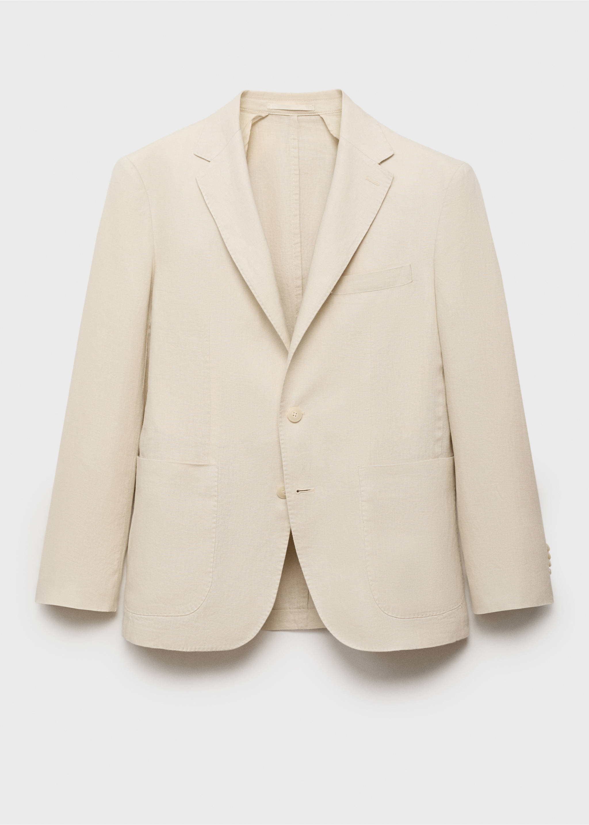 Salerno Anzugjacke 100% Leinen Slim Fit - Artikel ohne Model, Ecru. Ref: 87027887-00.