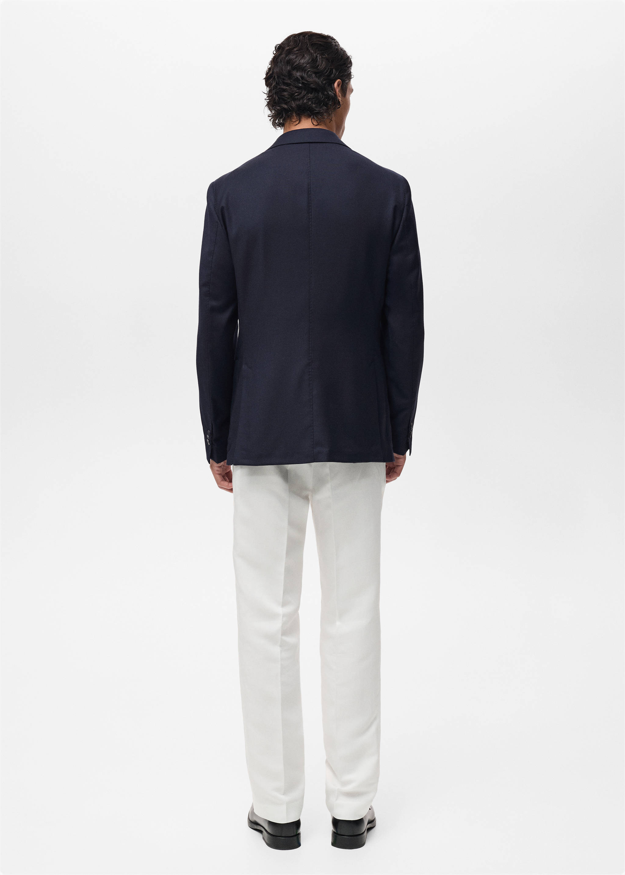 Blazer de 100% lã fria slim fit - Verso do artigo